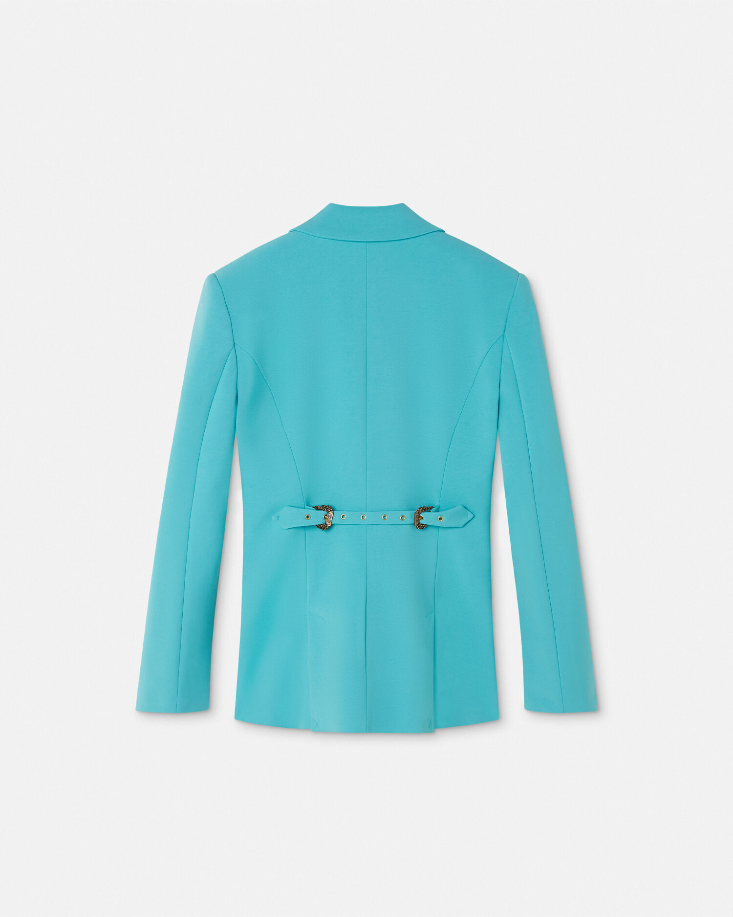 アウターその他 VERSACE Woman Blazer Blue 10180181A12595 1VF00 Wool Single-Breasted DV Blazer Blue | VERSACE US