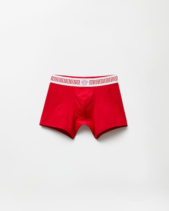 Boxer lunghi in jersey di cotone Rosso 1
