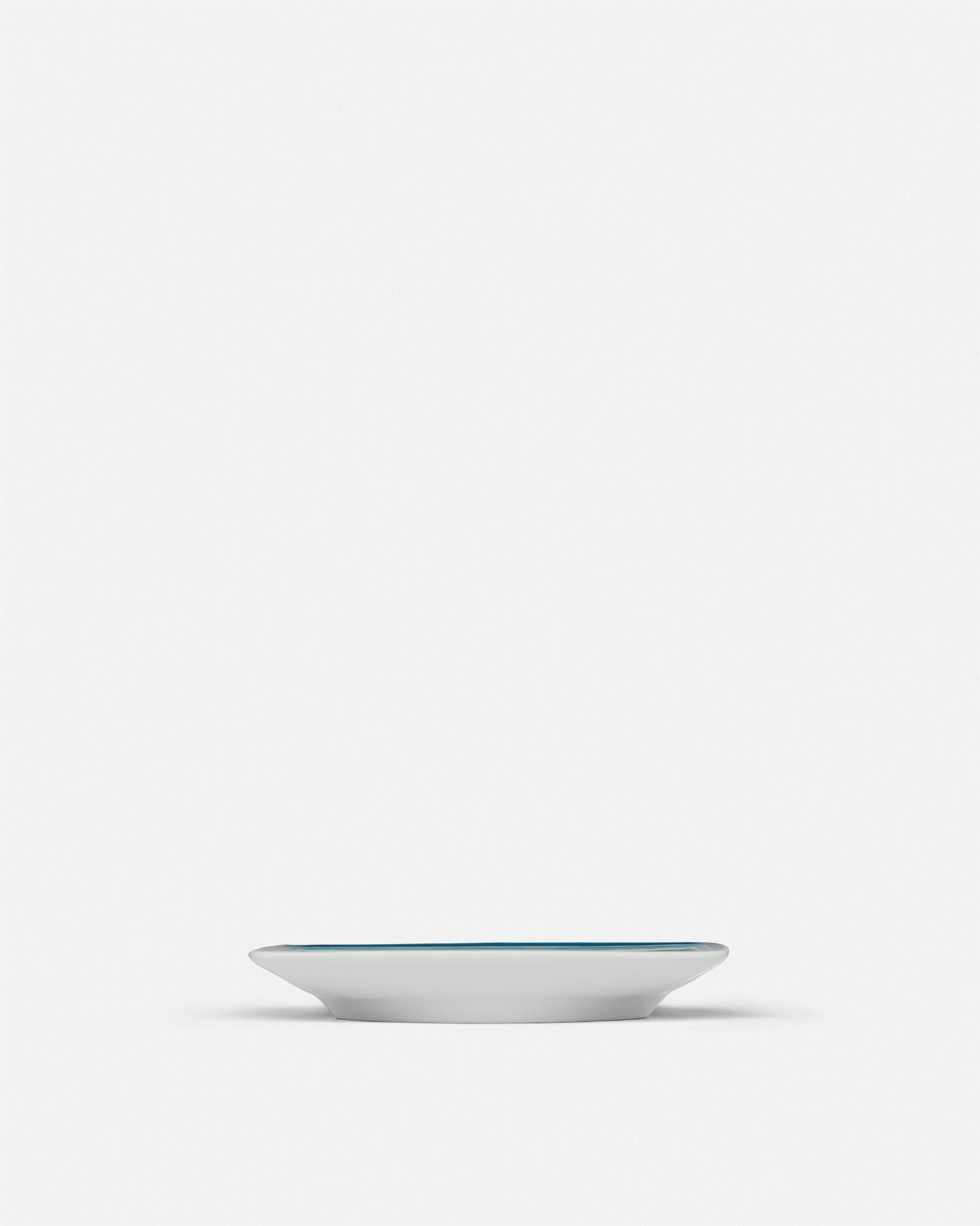Barocco Teal Small Square Plate 12 cm Blue | VERSACE US
