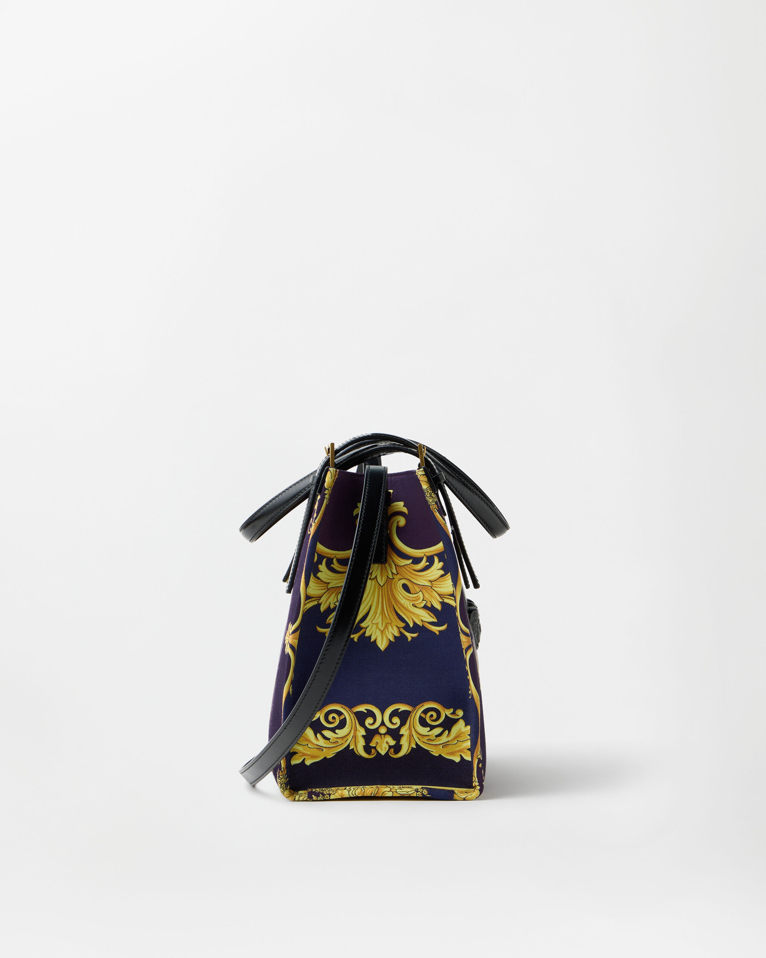 Rivière bolso tote de lona con estampado Multicolor | VERSACE