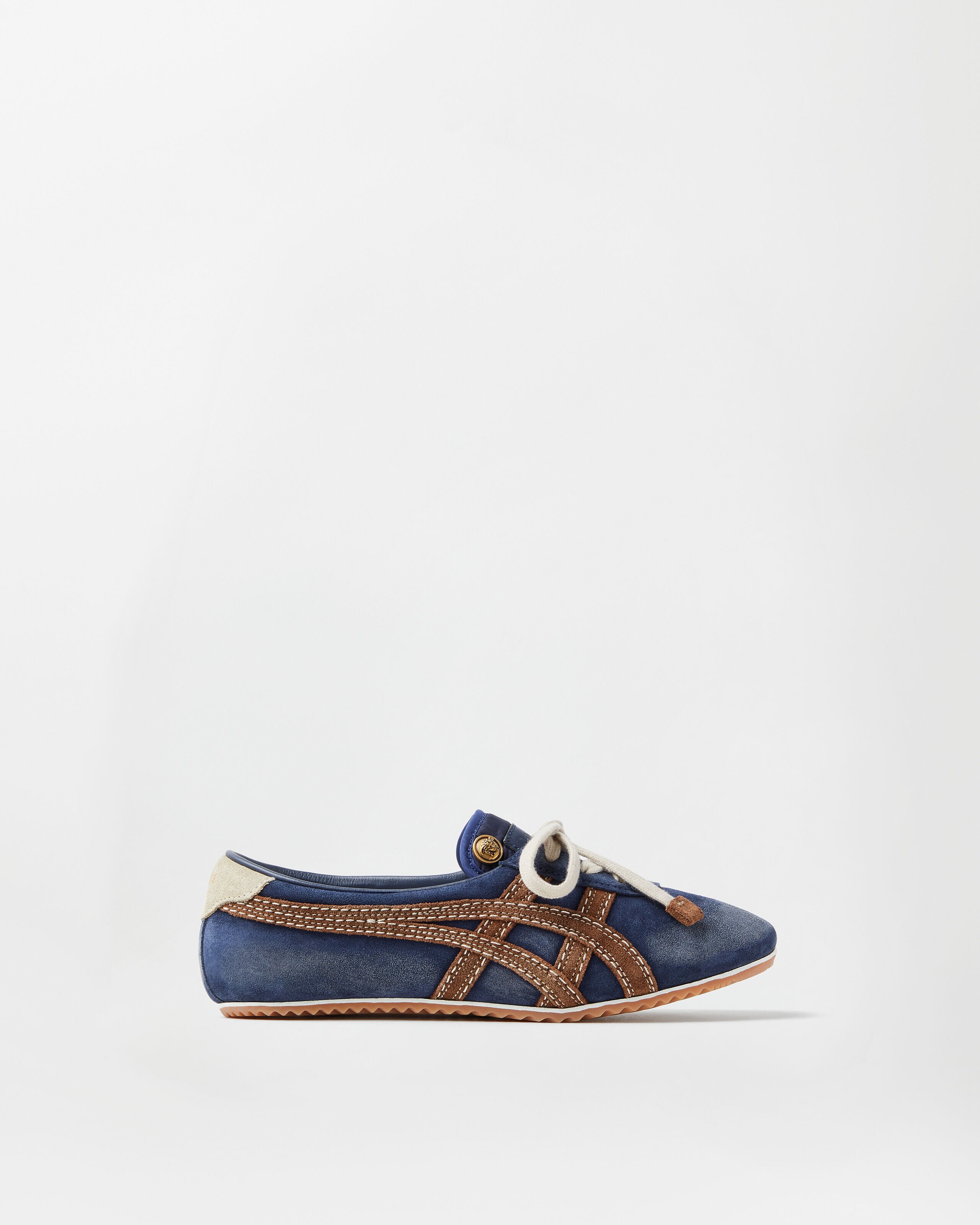 TAI-CHI Sakura Suede Sneakers Blue | VERSACE US