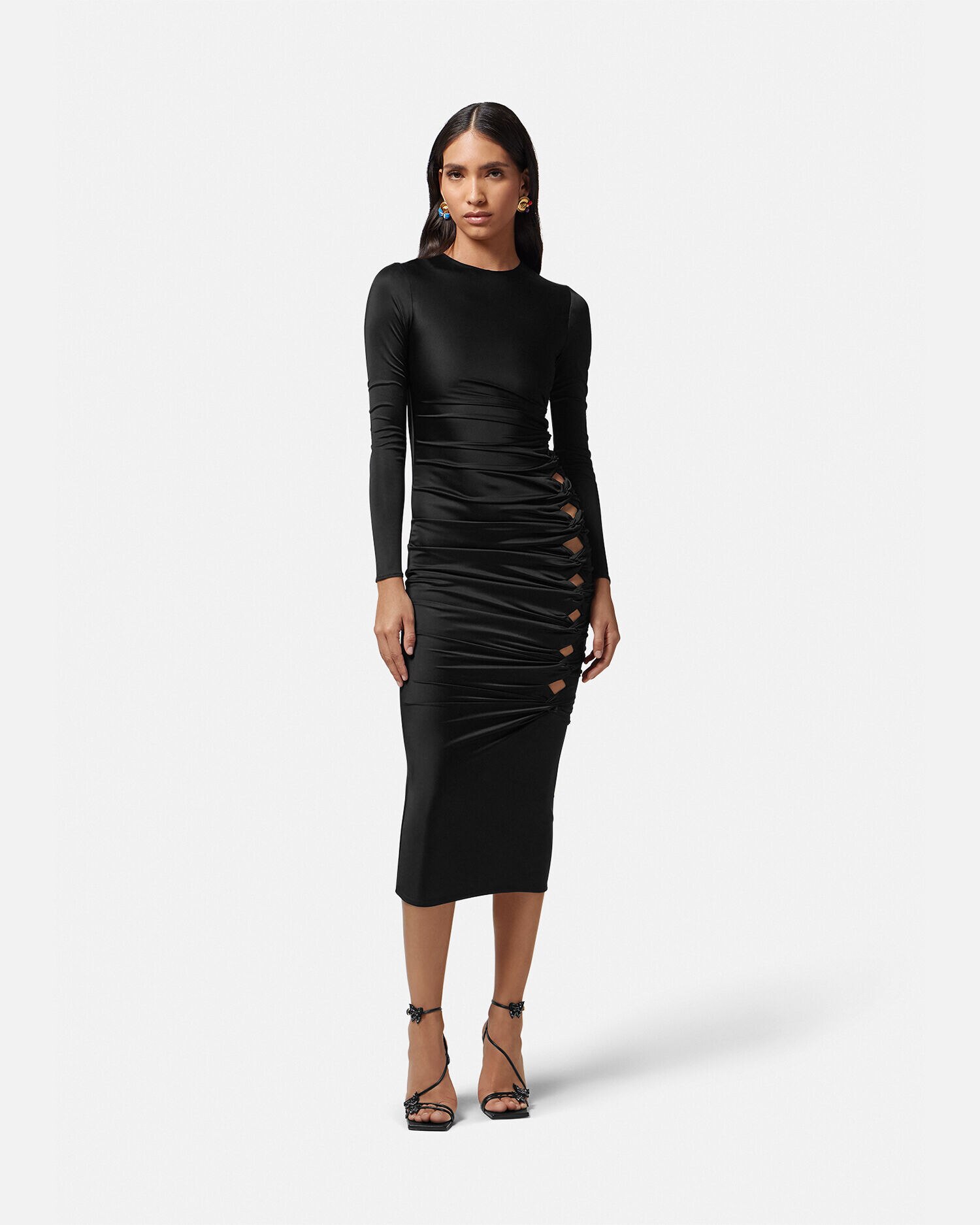 Vestido midi anudado Negro VERSACE MX