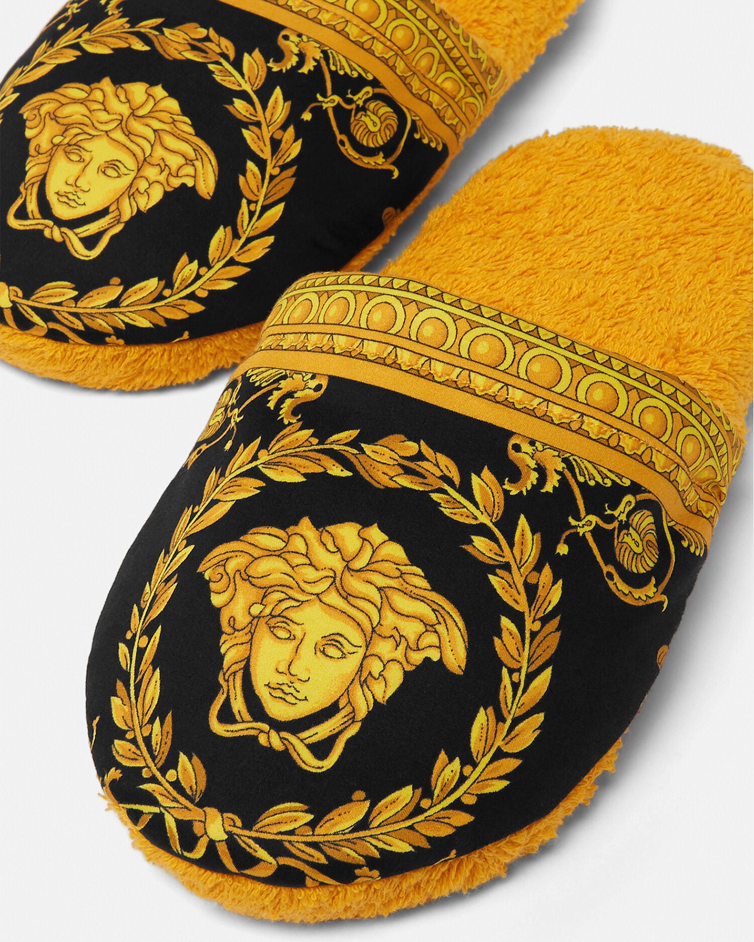 I ♡ Baroque Slippers Yellow | VERSACE ZA
