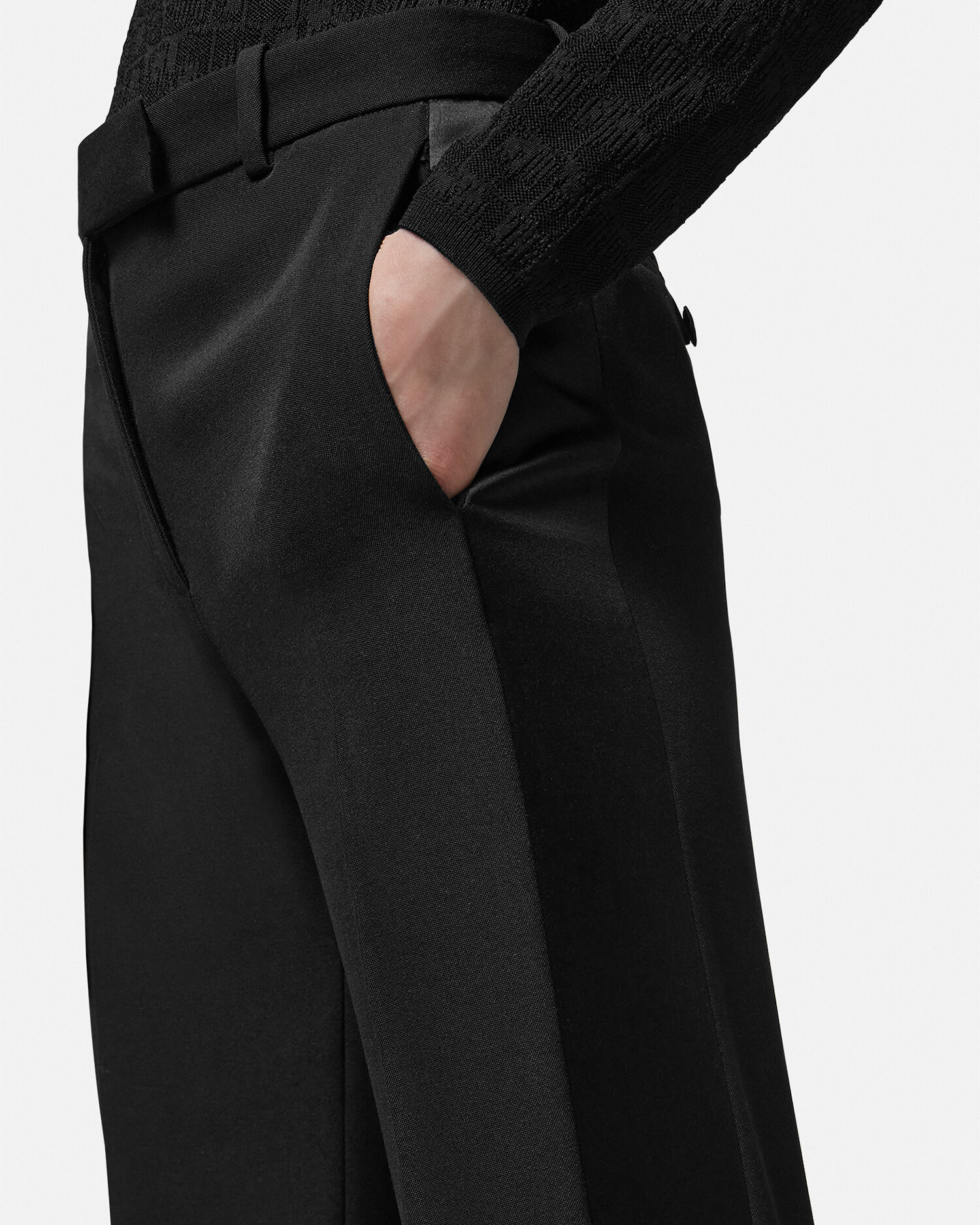 Pantalon formal negro sales