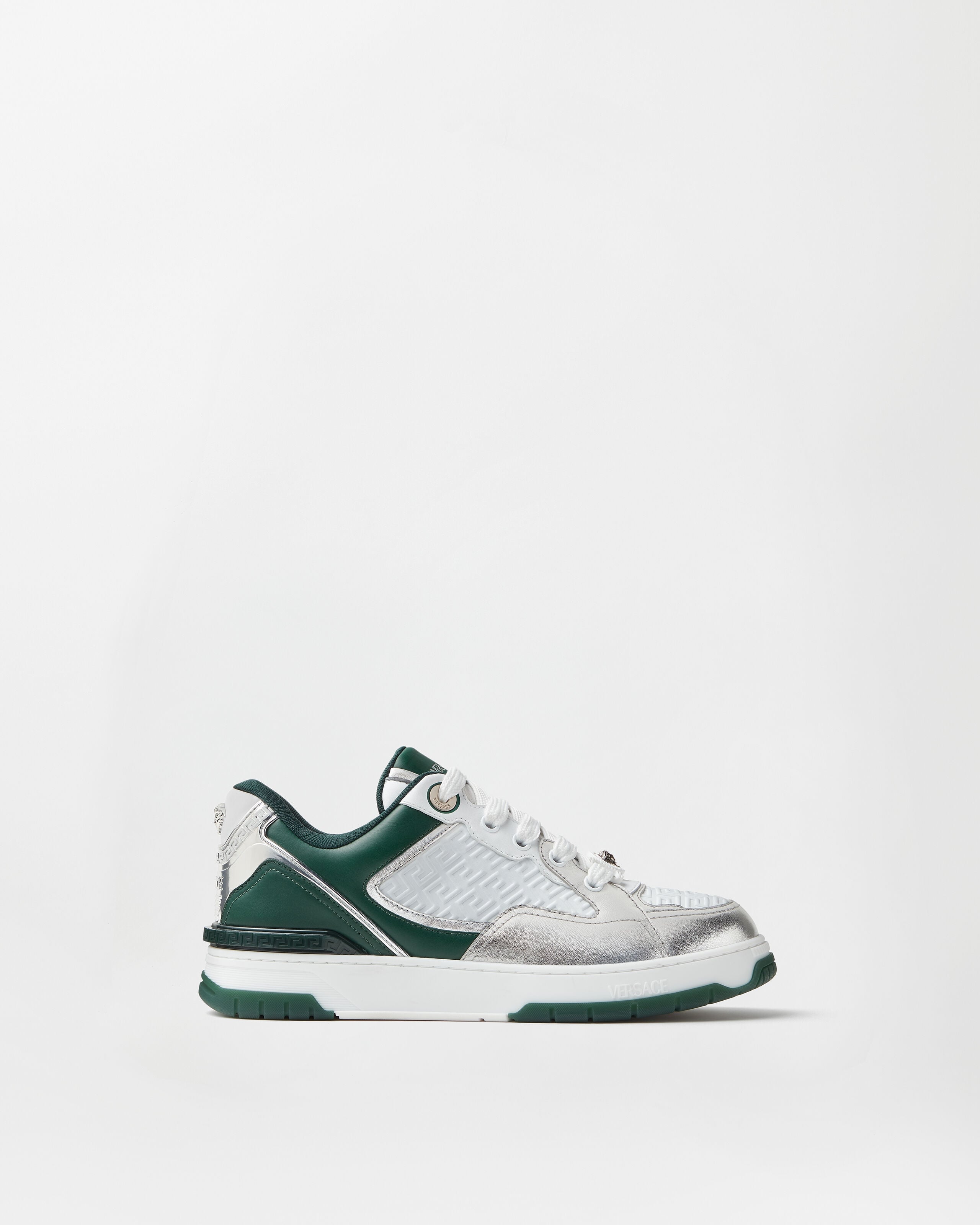 Versace biggie basket metallic nappa sneakers