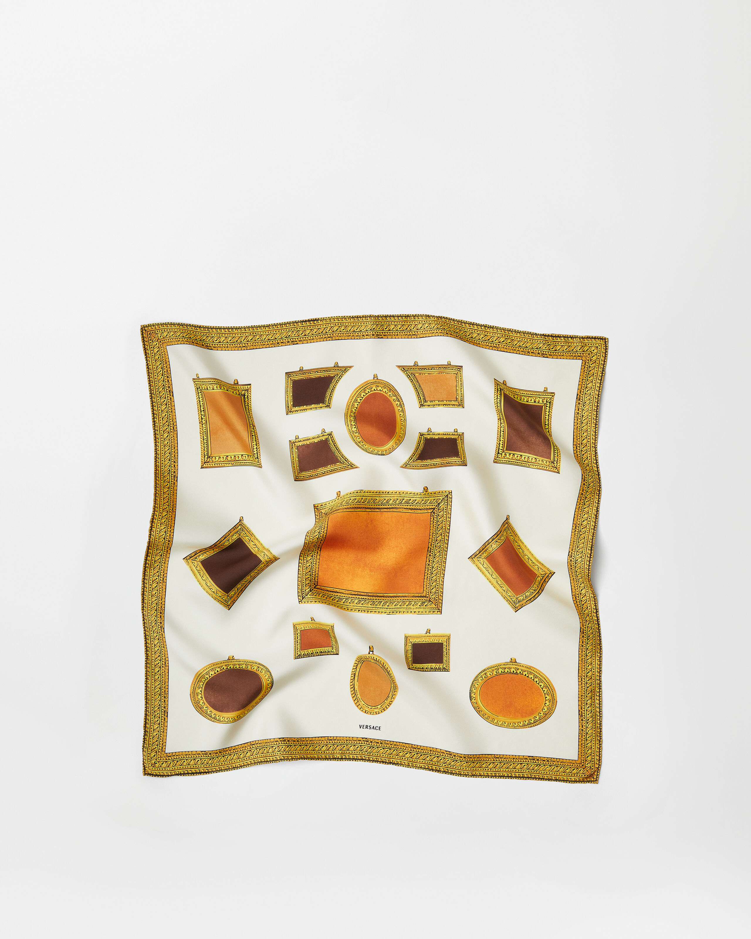 Versace printed silk twill scarf 70 cm
