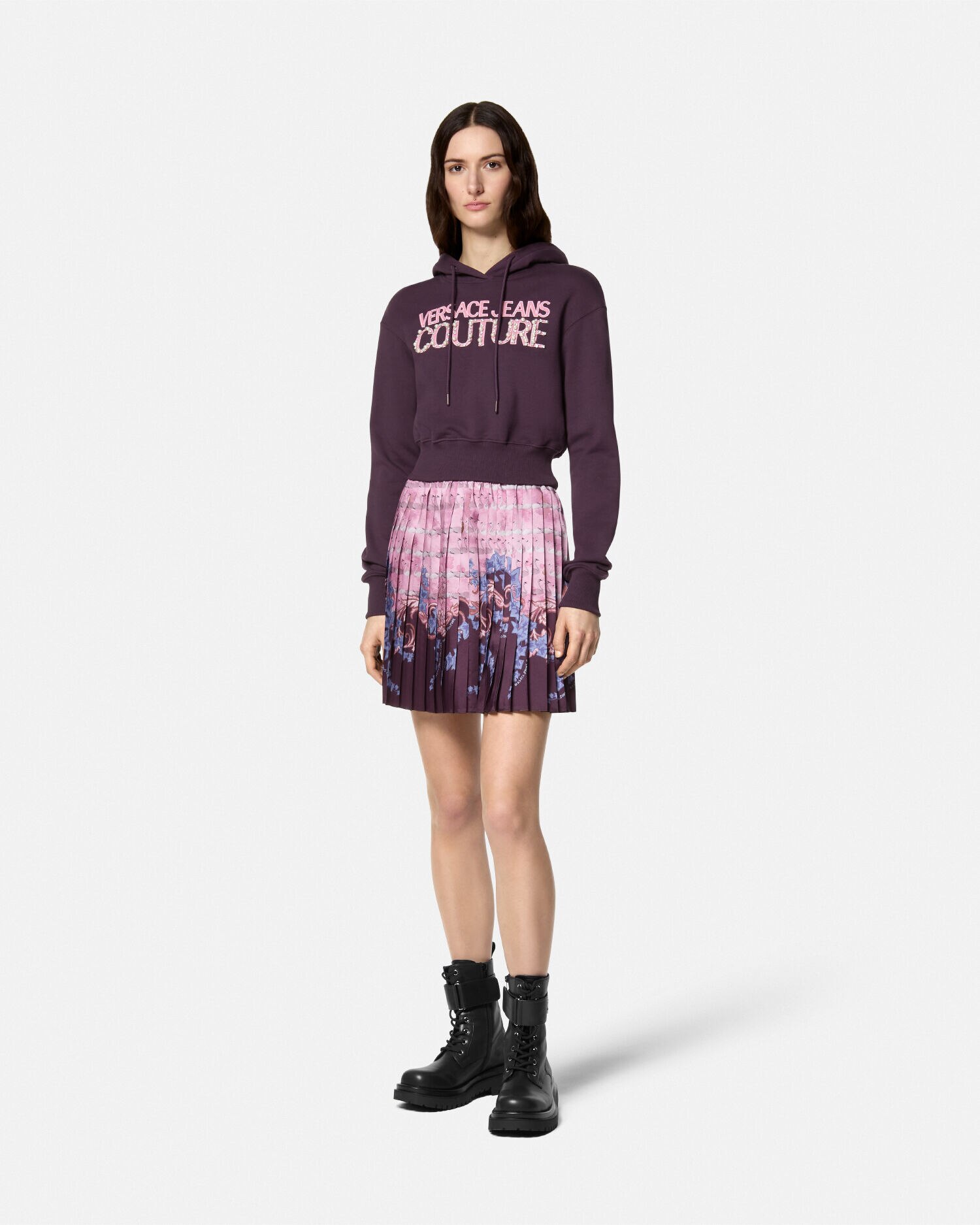 Versace crop top hoodie 2025
