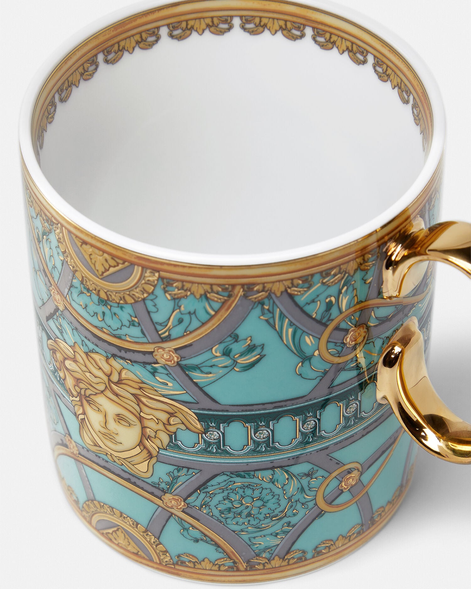 La Scala del Palazzo Verde Mug Green | VERSACE US