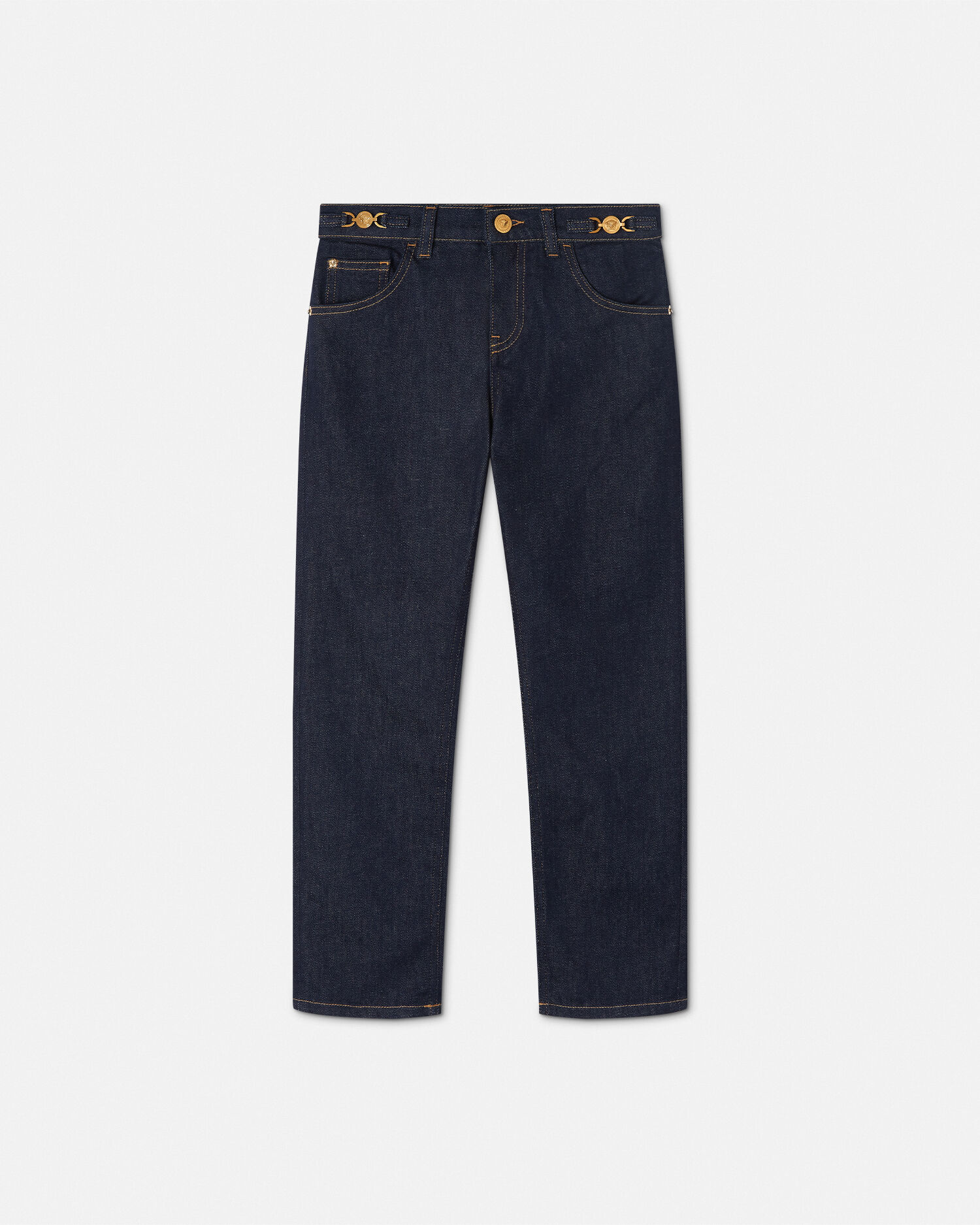 デニム・ジーパン Versace Medusa Cotton Denim Jeans '95 Medusa '95 Wide Flared Jeans Blue | VERSACE US
