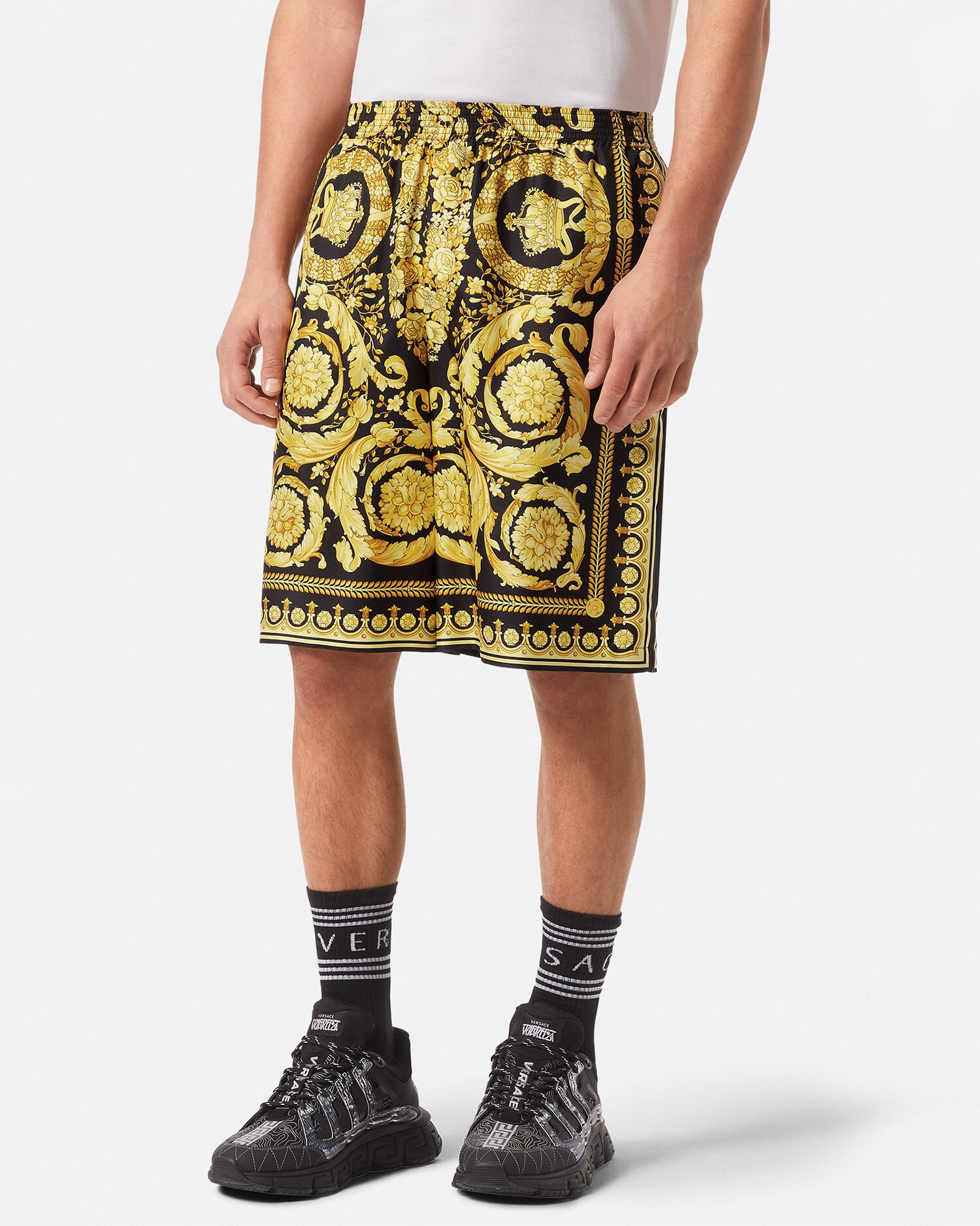 Versace black new arrivals shorts