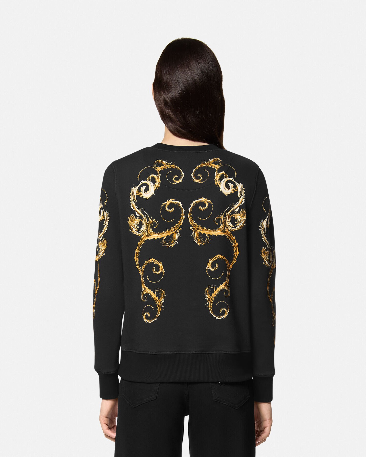 Versace Jeans Couture Chromo Couture Sweatshirt female Black gold Xs