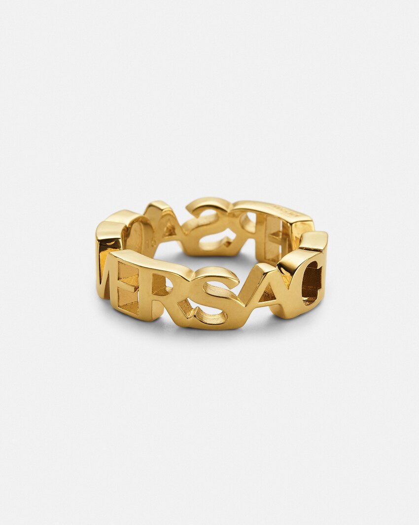 Logo Ring Gold VERSACE US