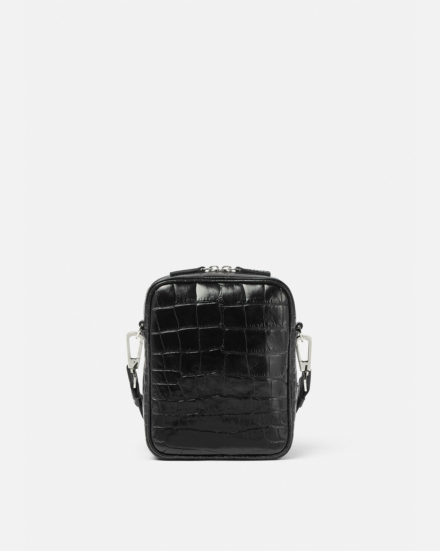 Croc Effect Medusa Biggie Crossbody Bag