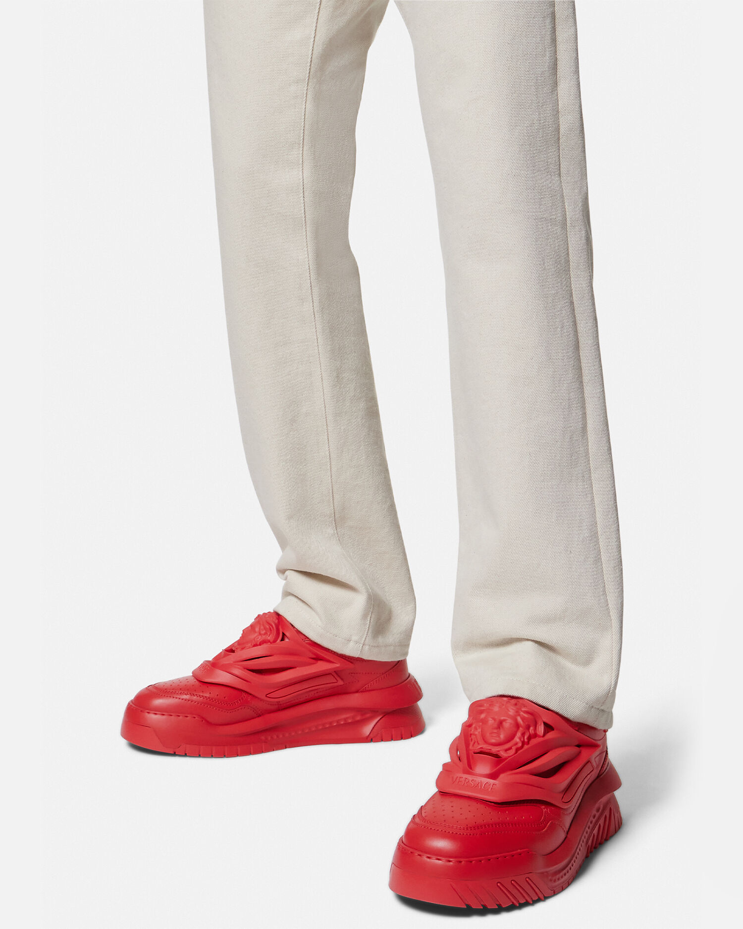 Versace top shoes red
