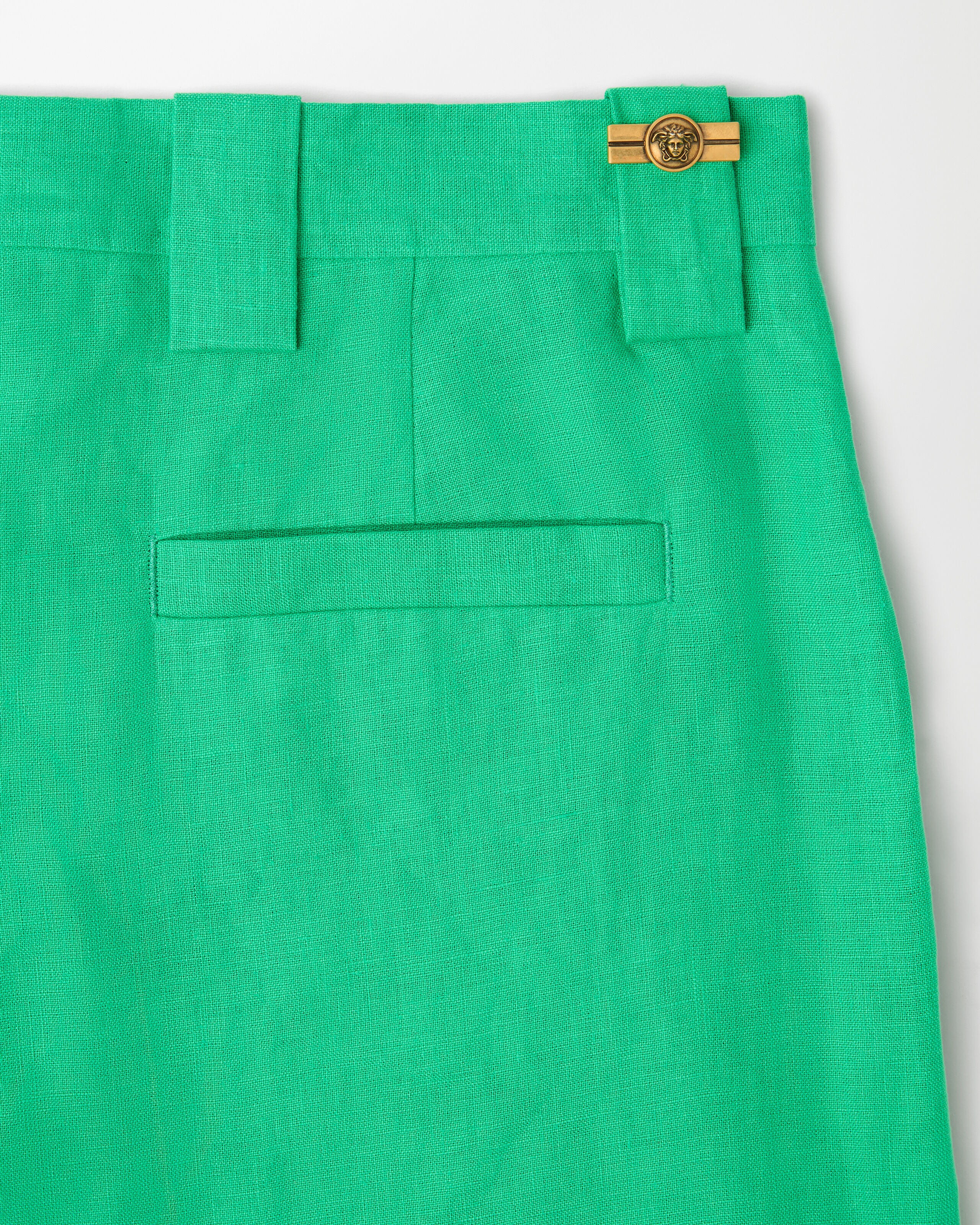 Hemp Formal Pants Green | VERSACE US