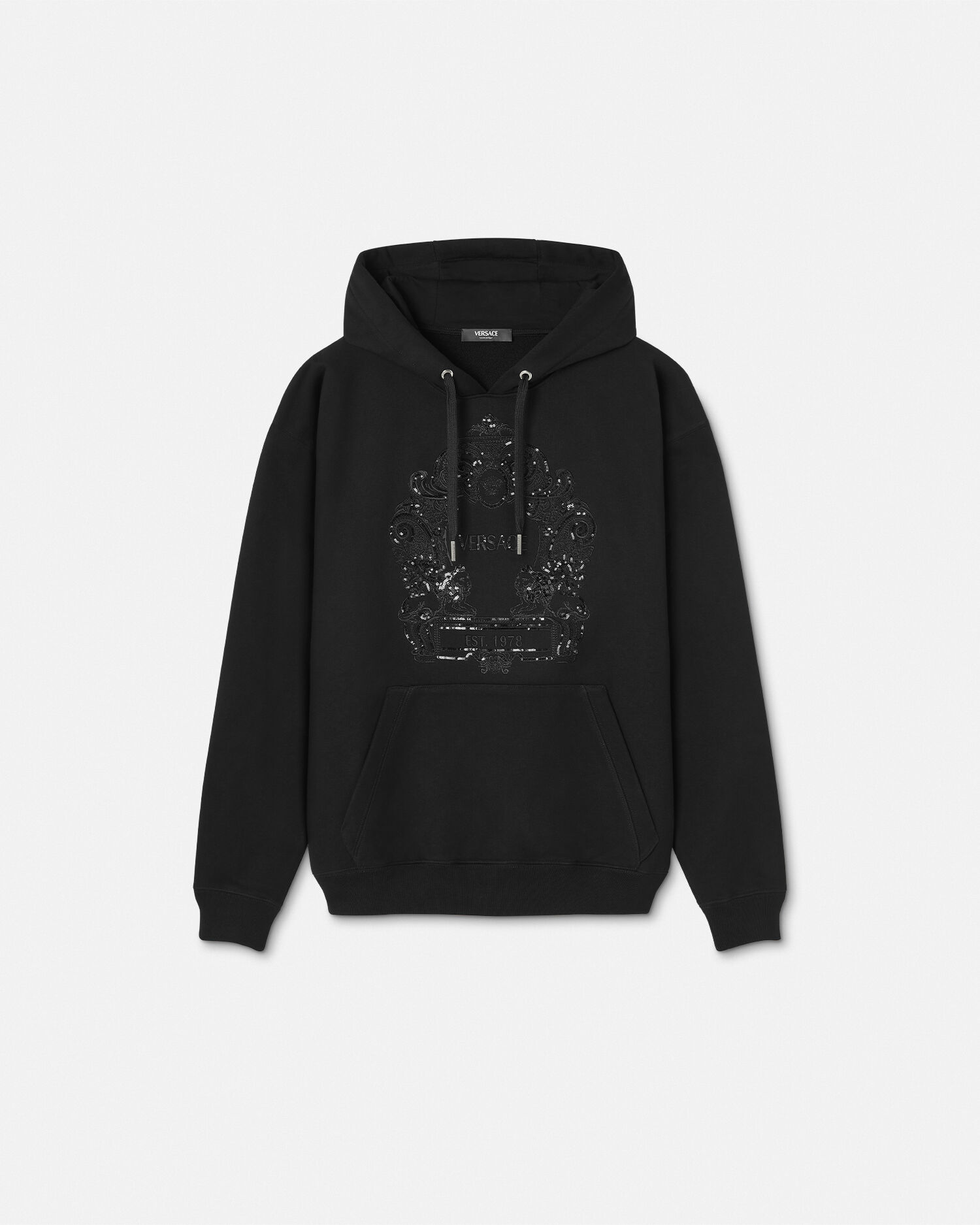 Versace hoodie black cheap