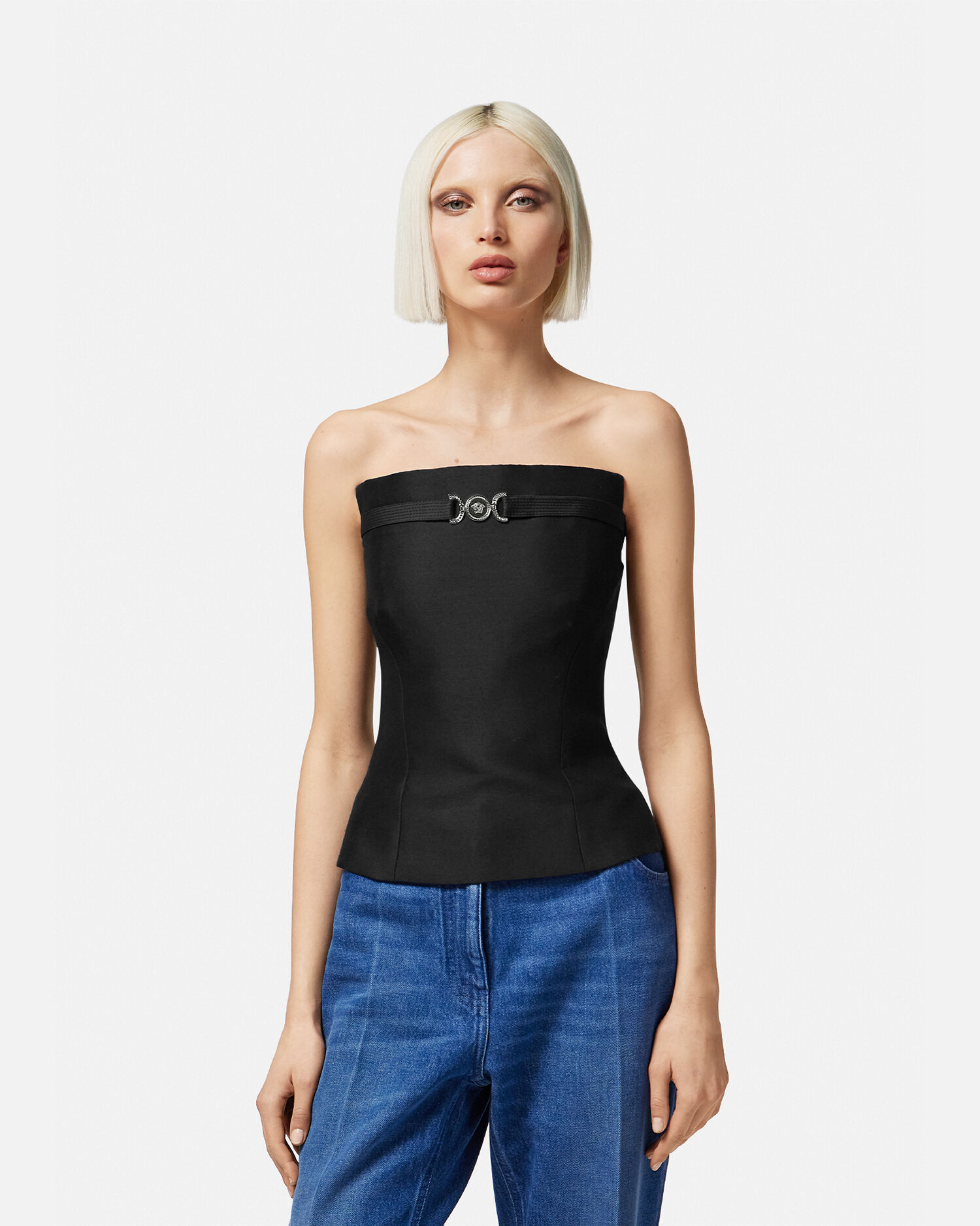 Versace strapless top new arrivals