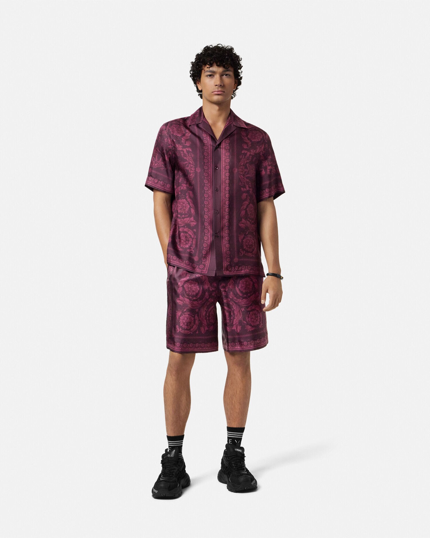 Barocco Silk Short Print | VERSACE