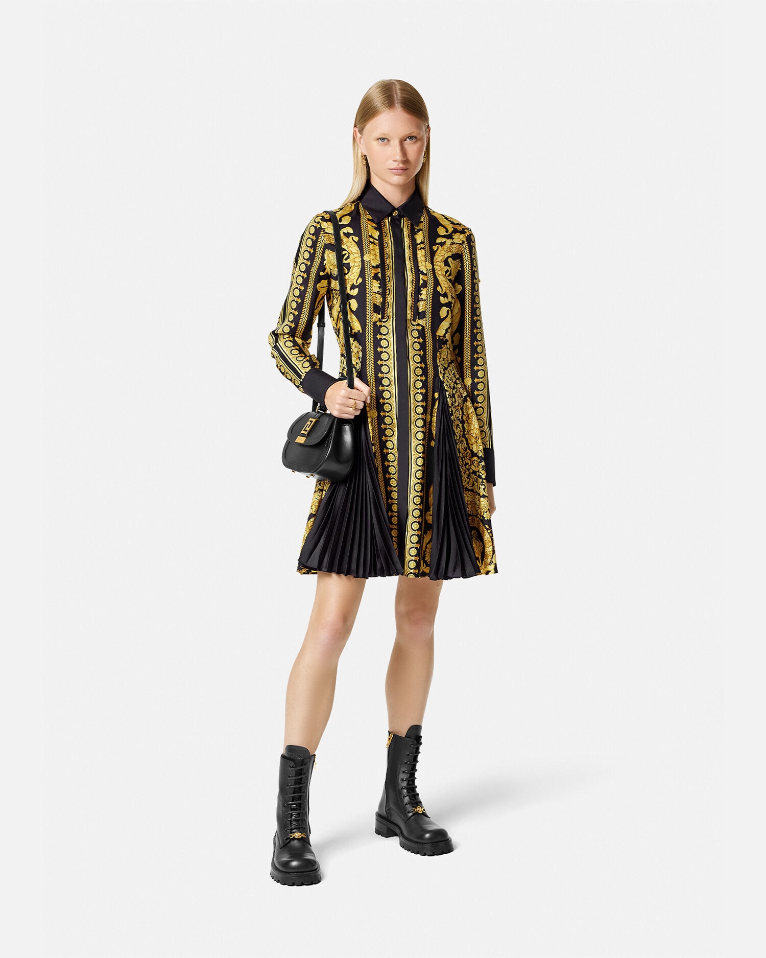 Versace print shop shirt dress