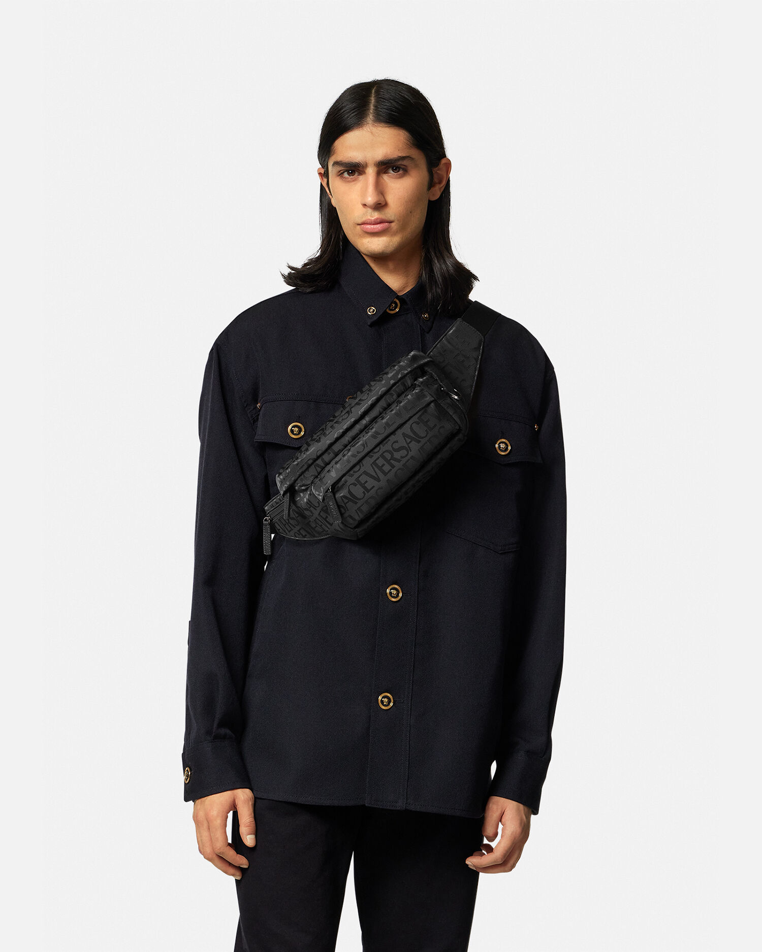 Versace Versace Allover Neo Nylon Belt Bag VERSACE