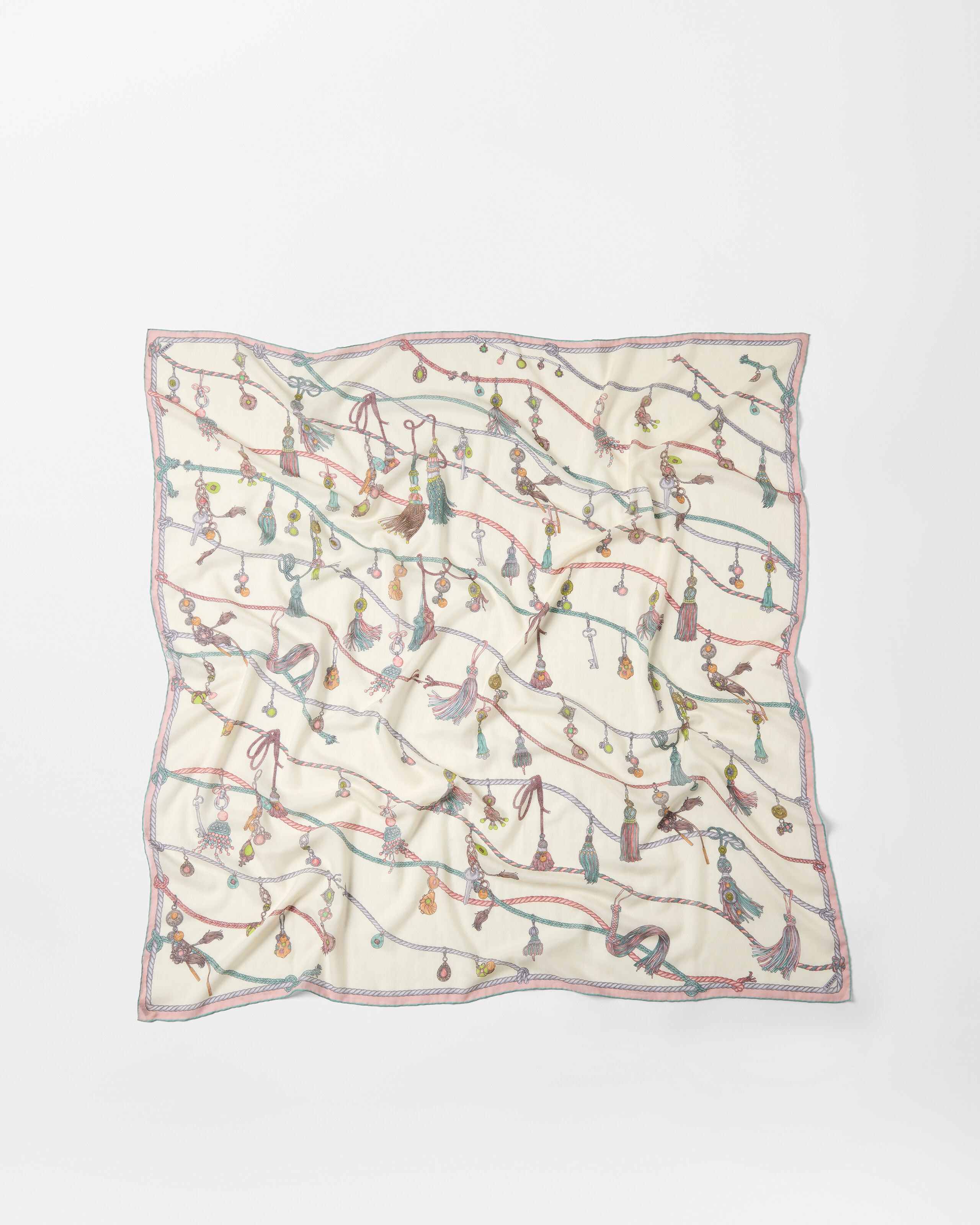 Versace printed wool and silk shawl 140 cm