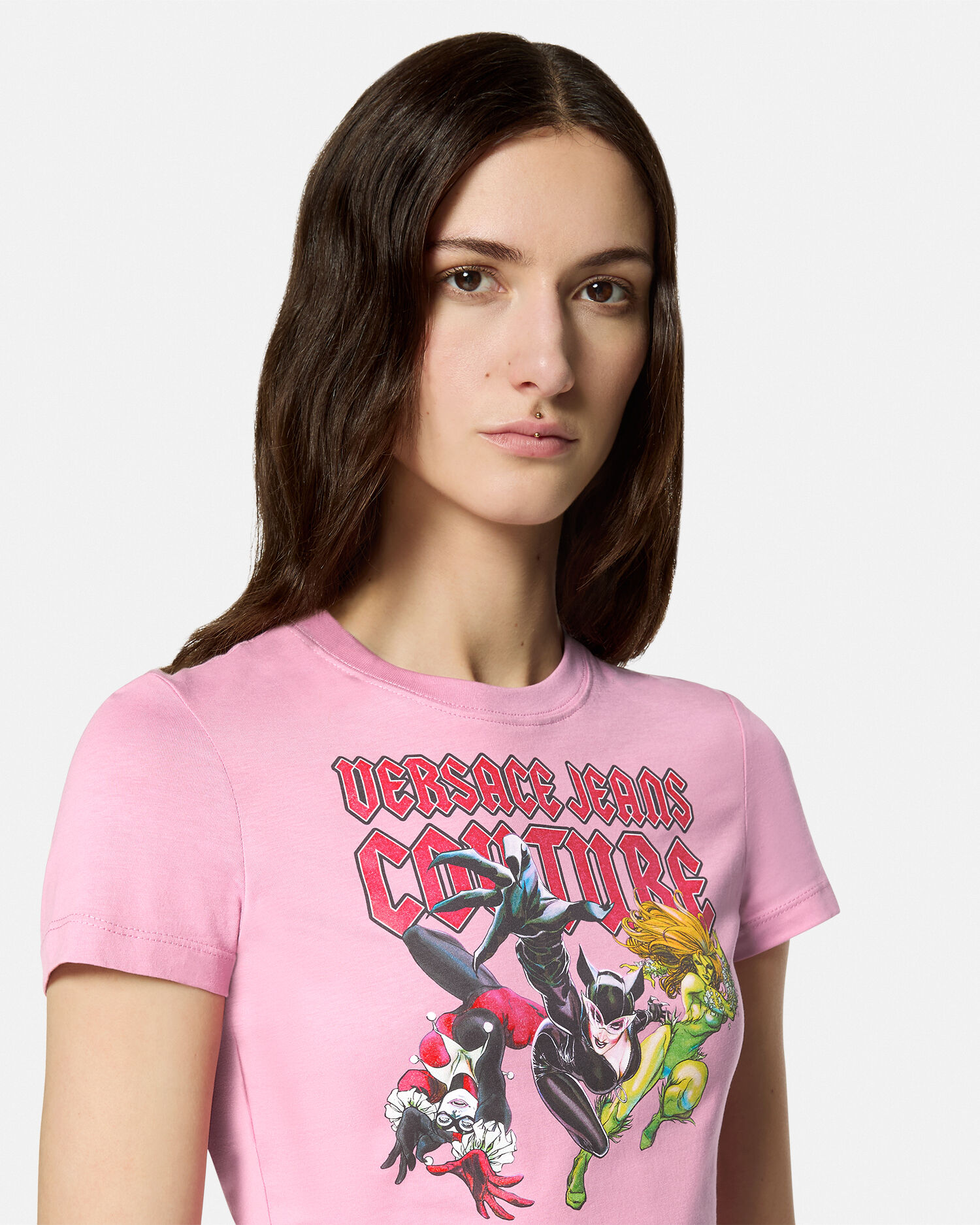 T shirt corta Gotham City Sirens Rosa VERSACE IT