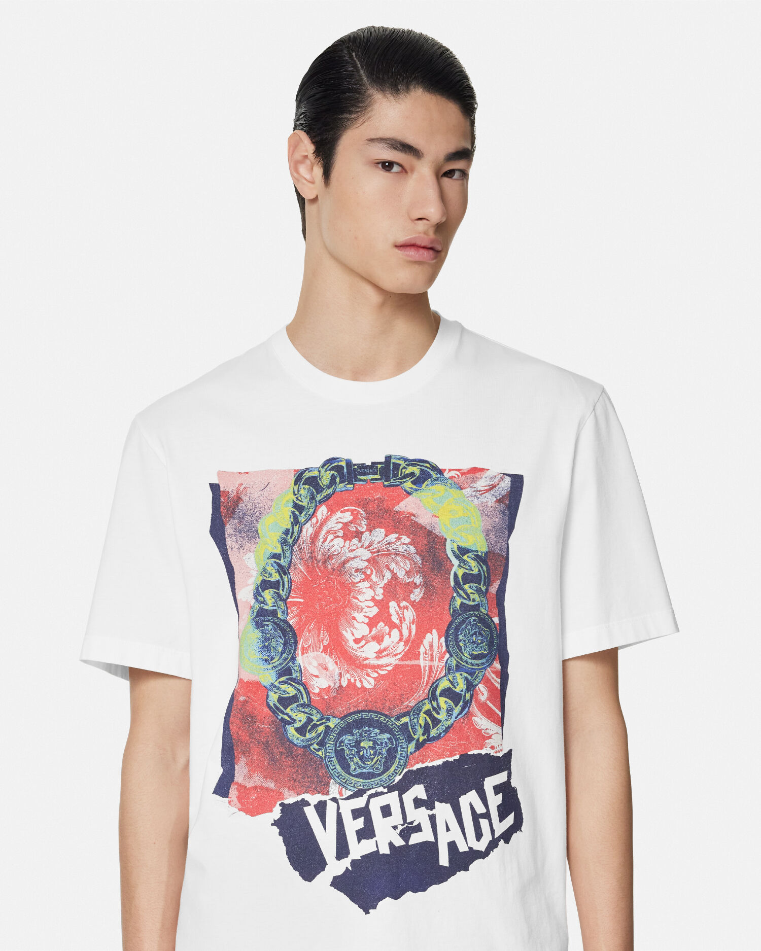 Camiseta versace blanca hot sale