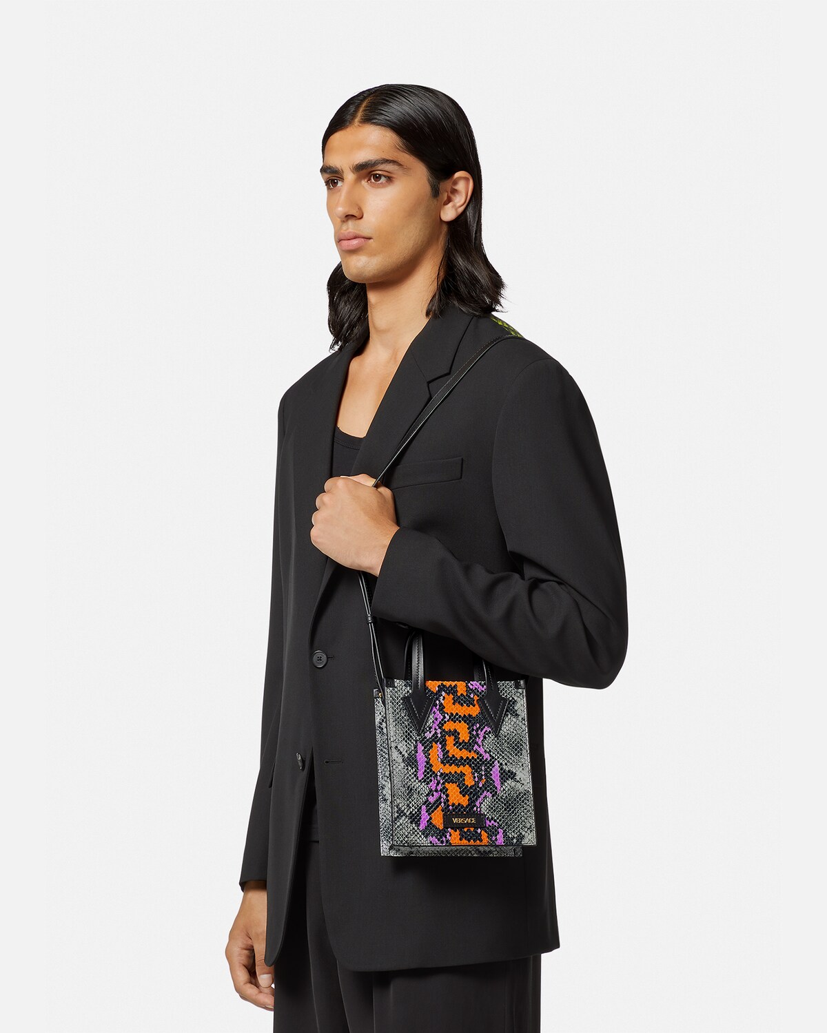 Versace Python Greca Print Crossbody Bag for Men Online Store EU