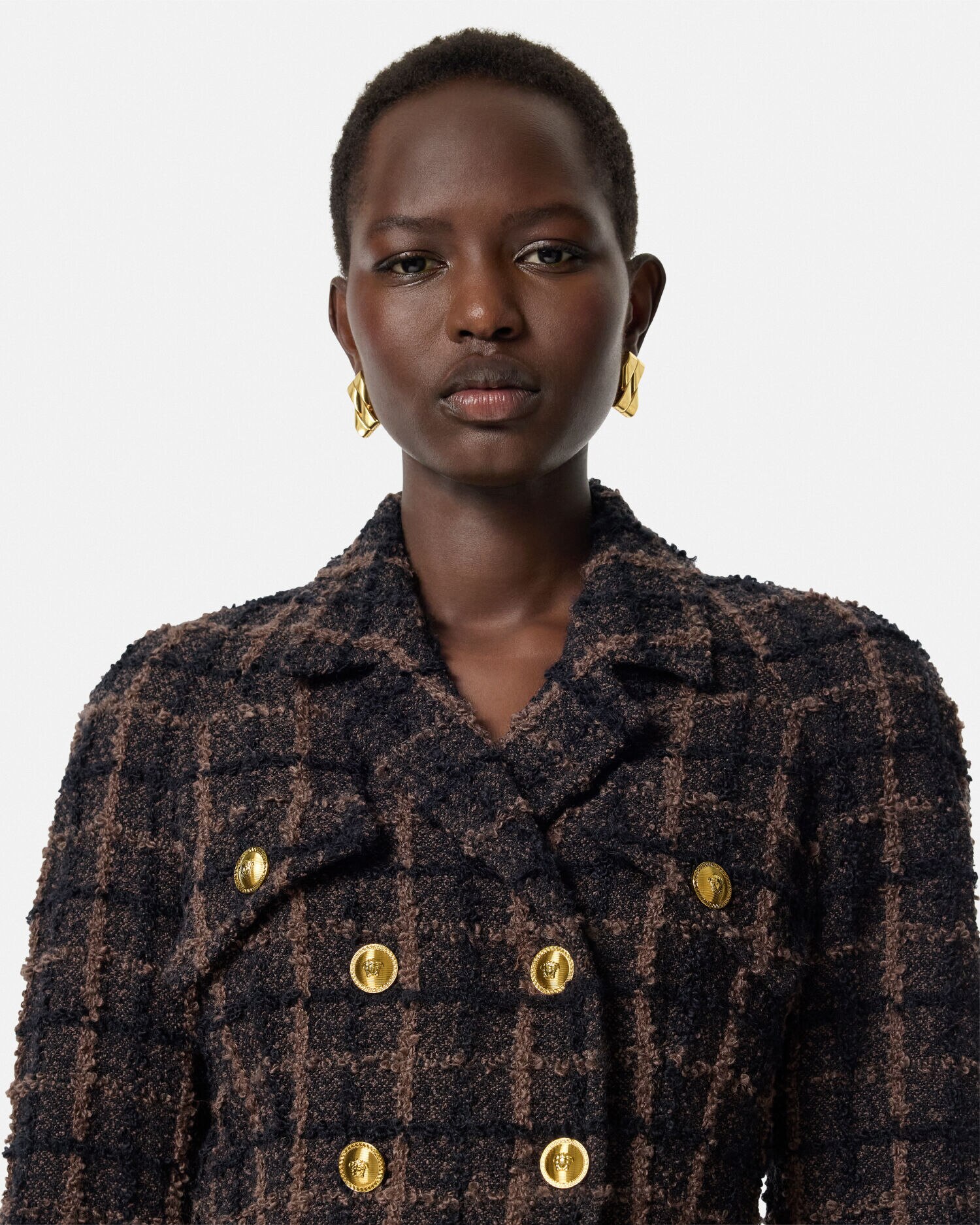 Fitted tweed blazer outlet