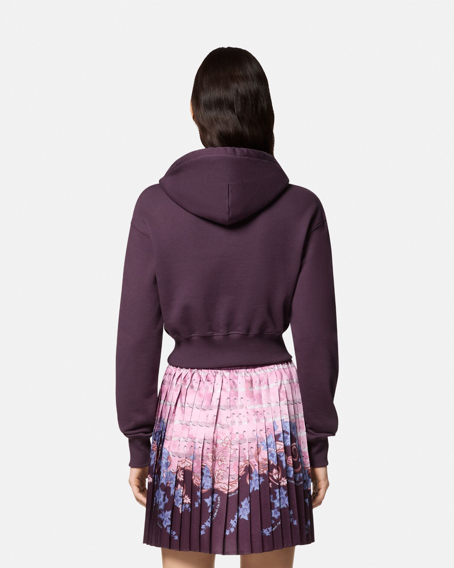Purple crop hoodie shop