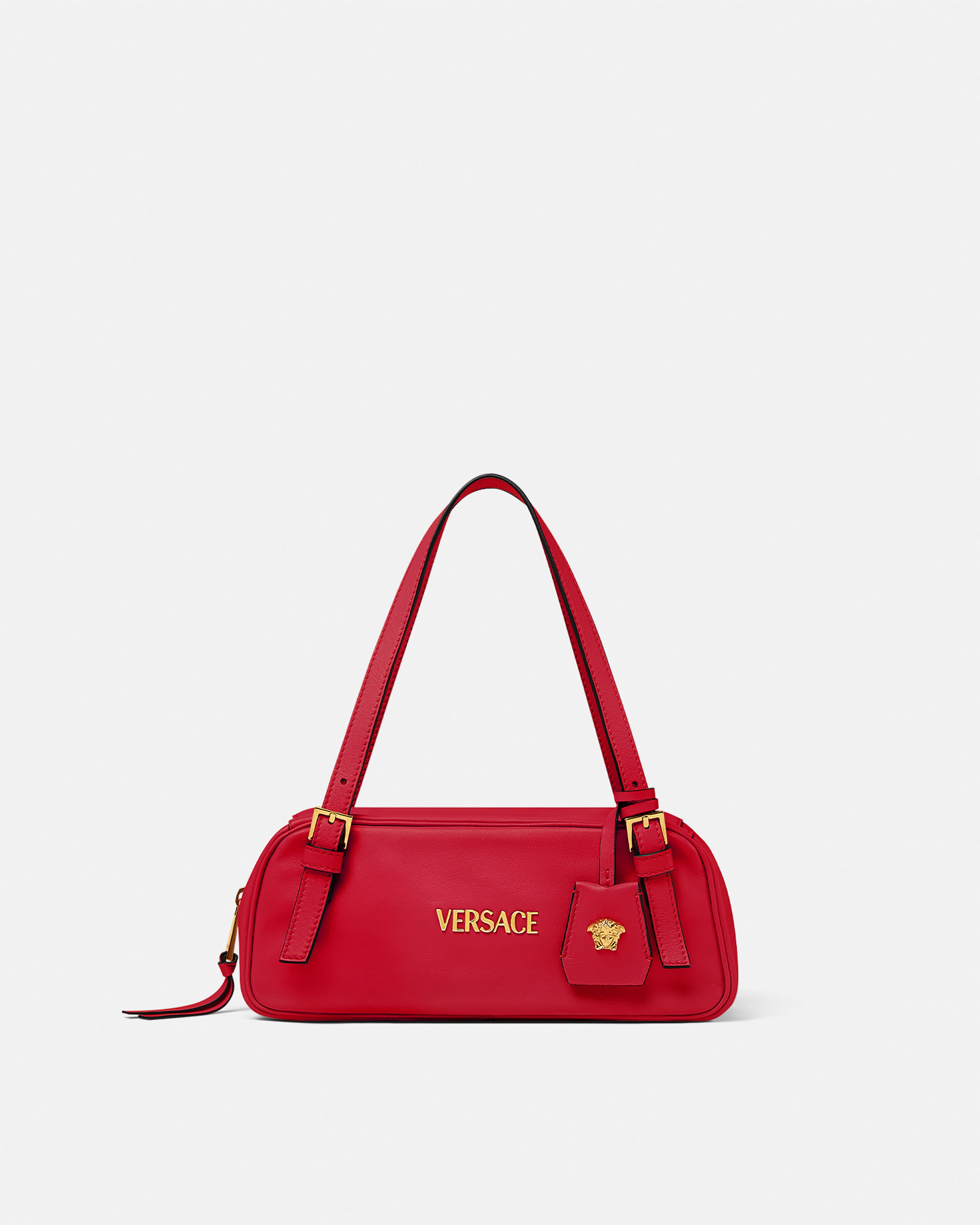 Versace Tag Nappa Bowling Bag | VERSACE US