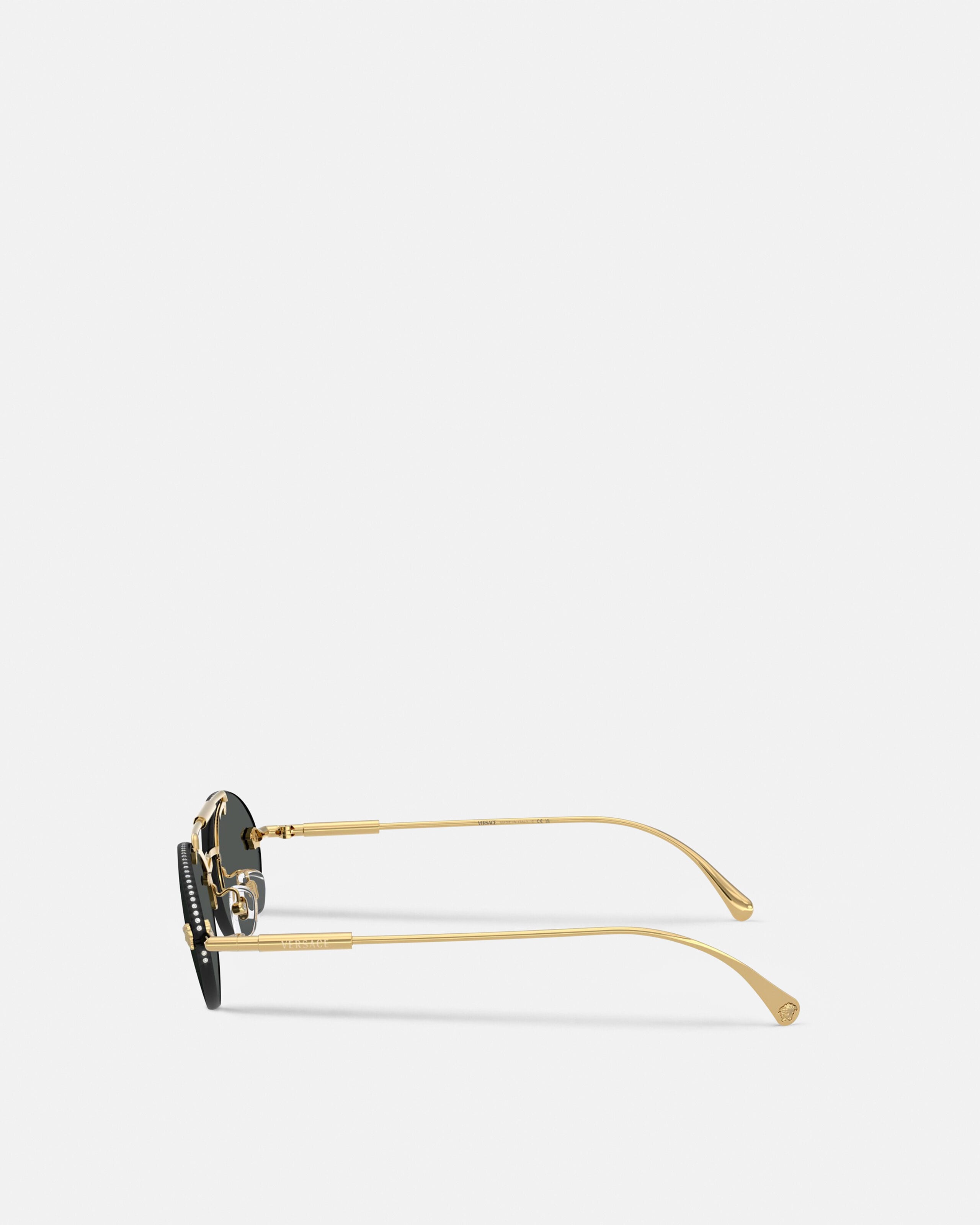小物 00s versace sunglasses limless medusa Medusa Light Sunglasses Black,Gold | VERSACE US