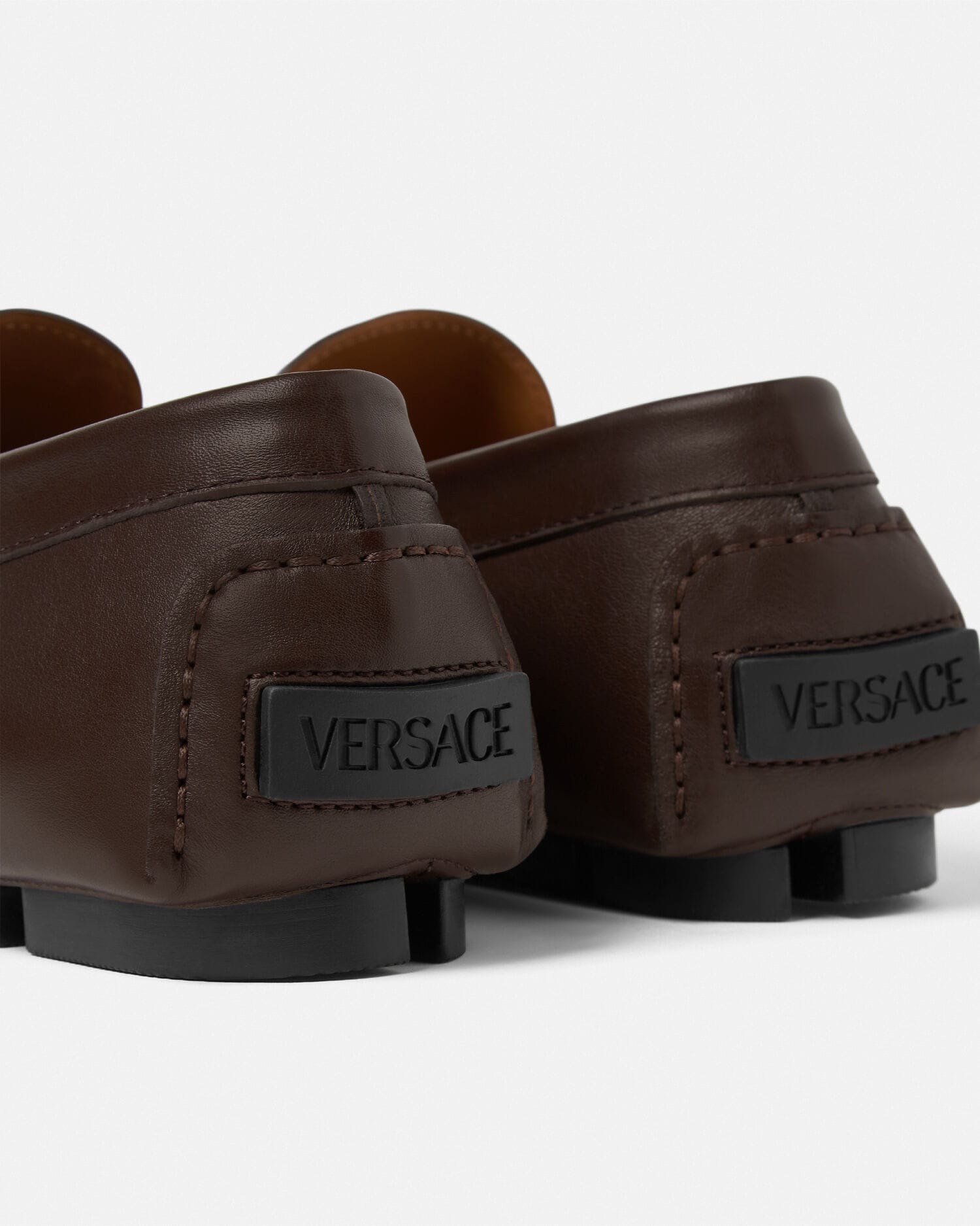La Medusa Leather Driver Shoes | VERSACE US