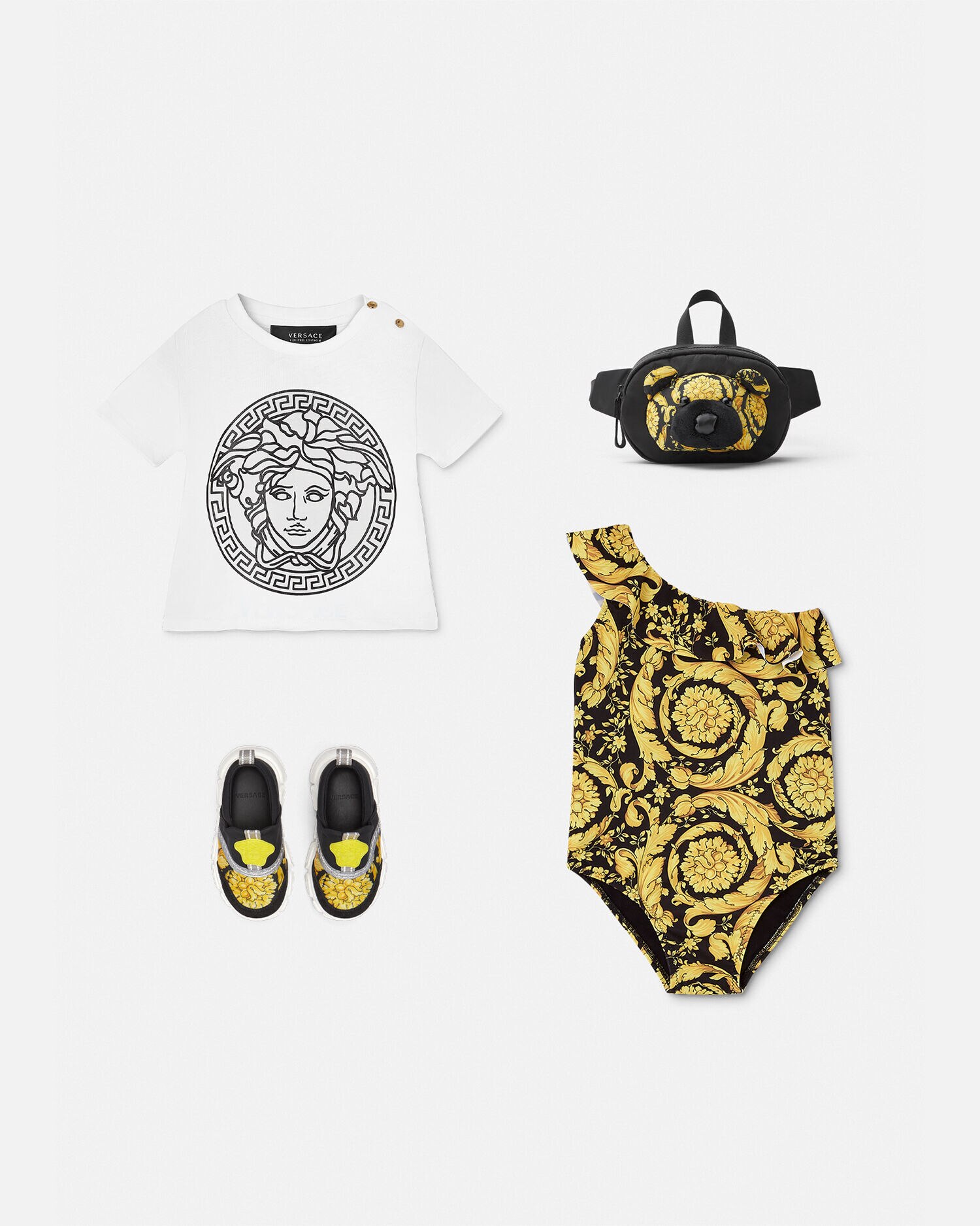 Versace Kids Barocco Baby One Piece Swimsuit for Baby Girls