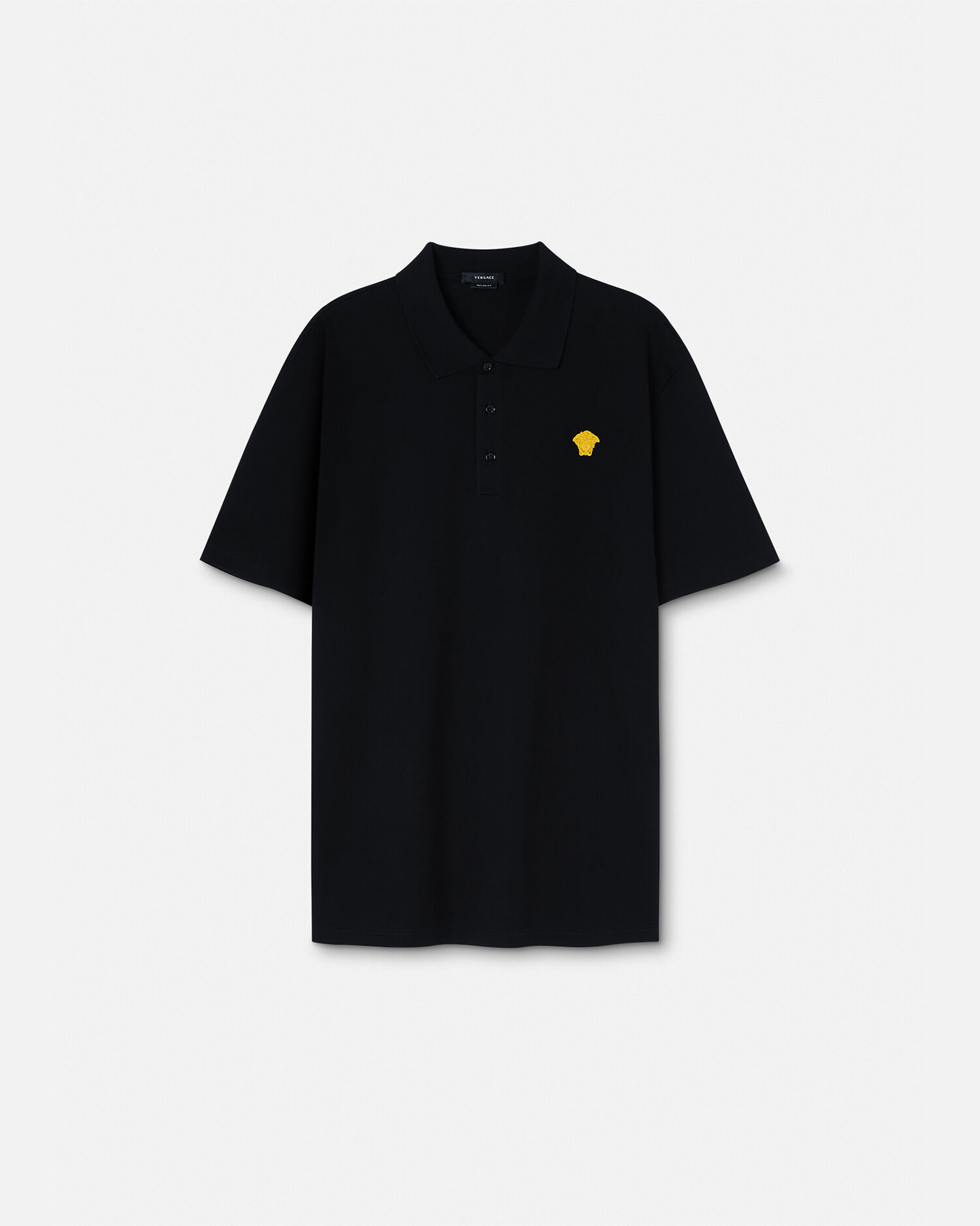 Versace embroidered medusa polo shirt clearance