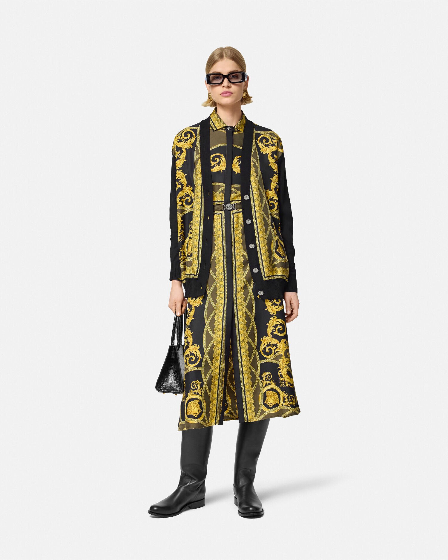 Robe chemise imitation versace discount
