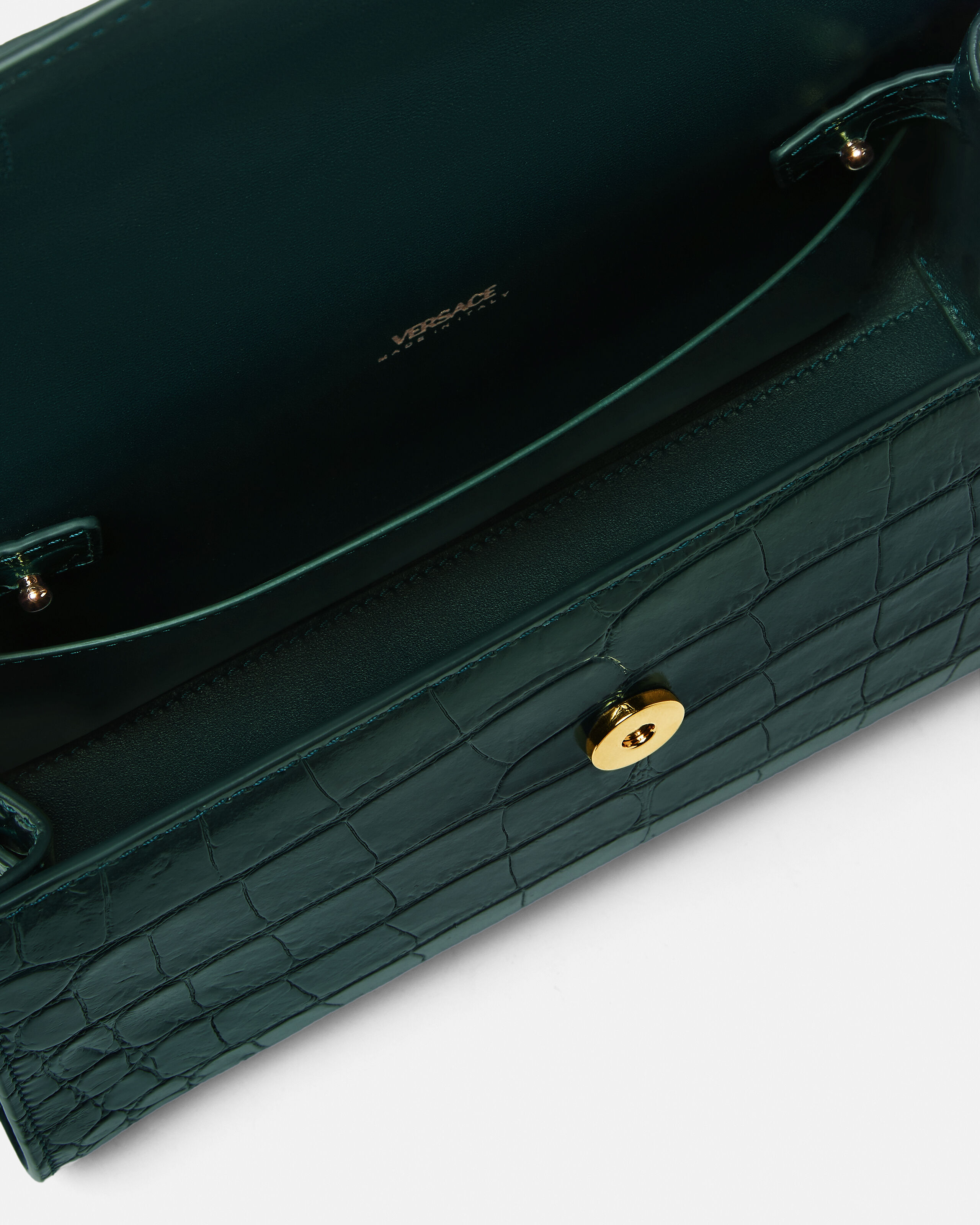 Medusa '95 Croc-Effect Top-Handle Green | VERSACE US