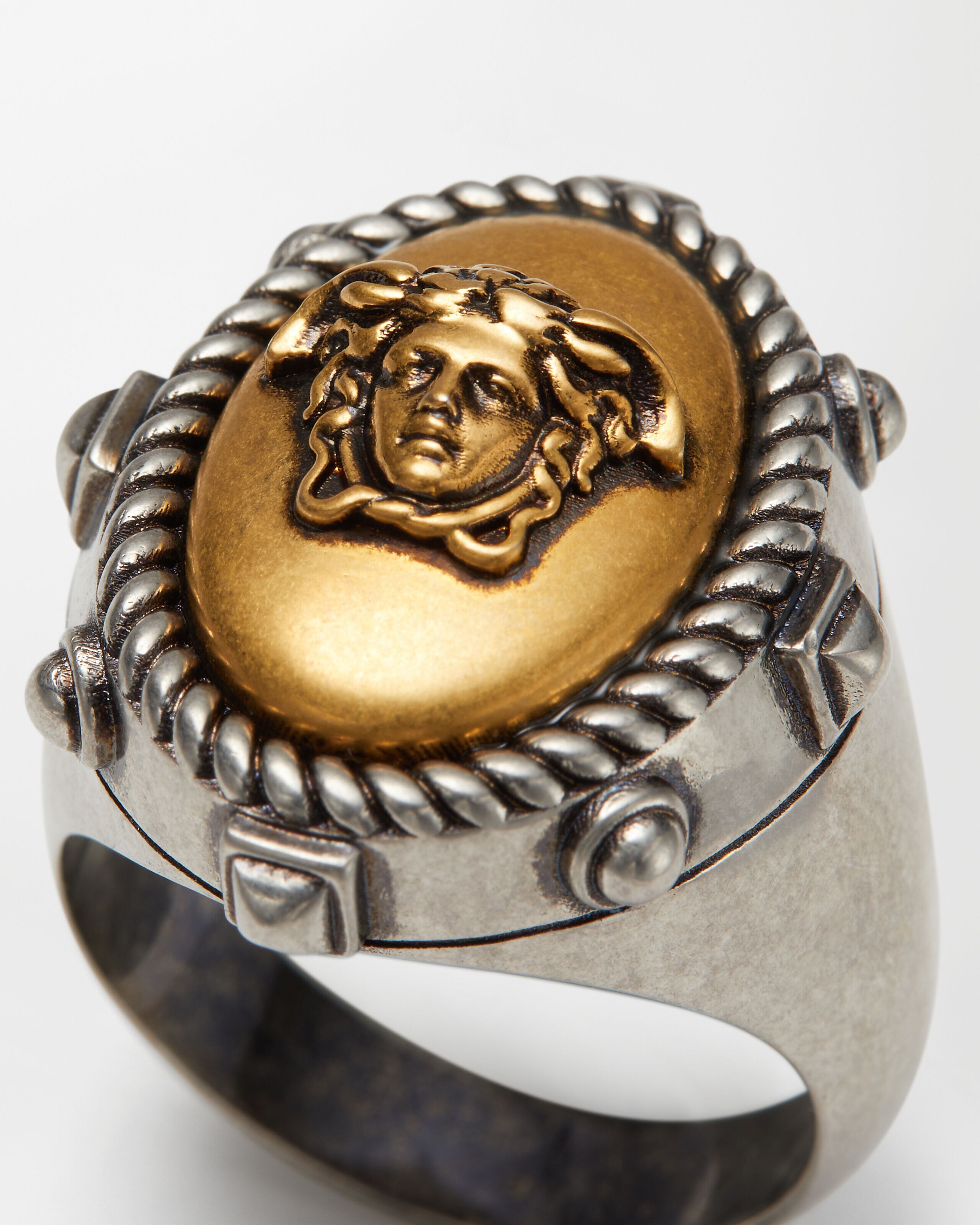 Tivoli Ring Silver,Gold | VERSACE US