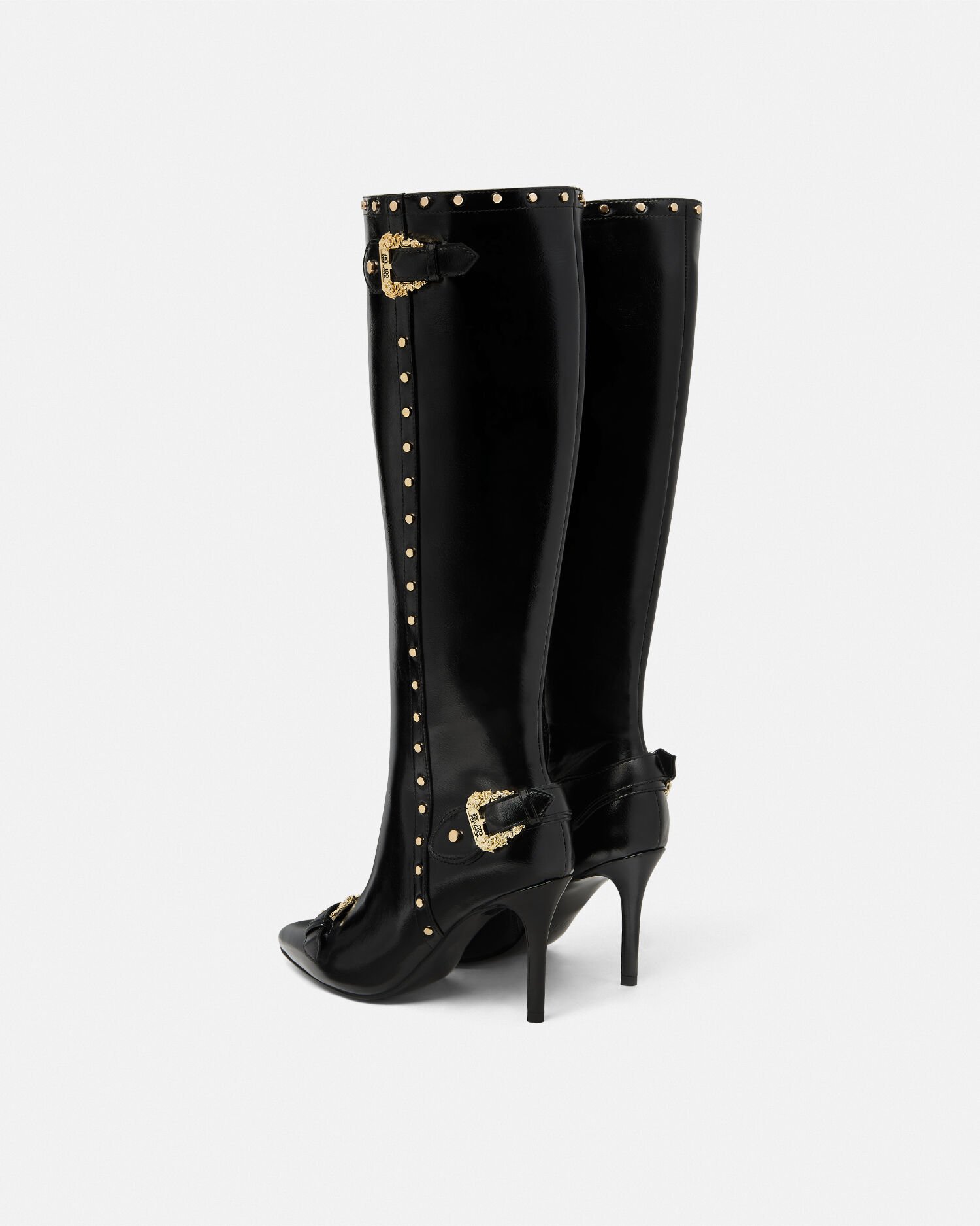 Versace crotch high boots online