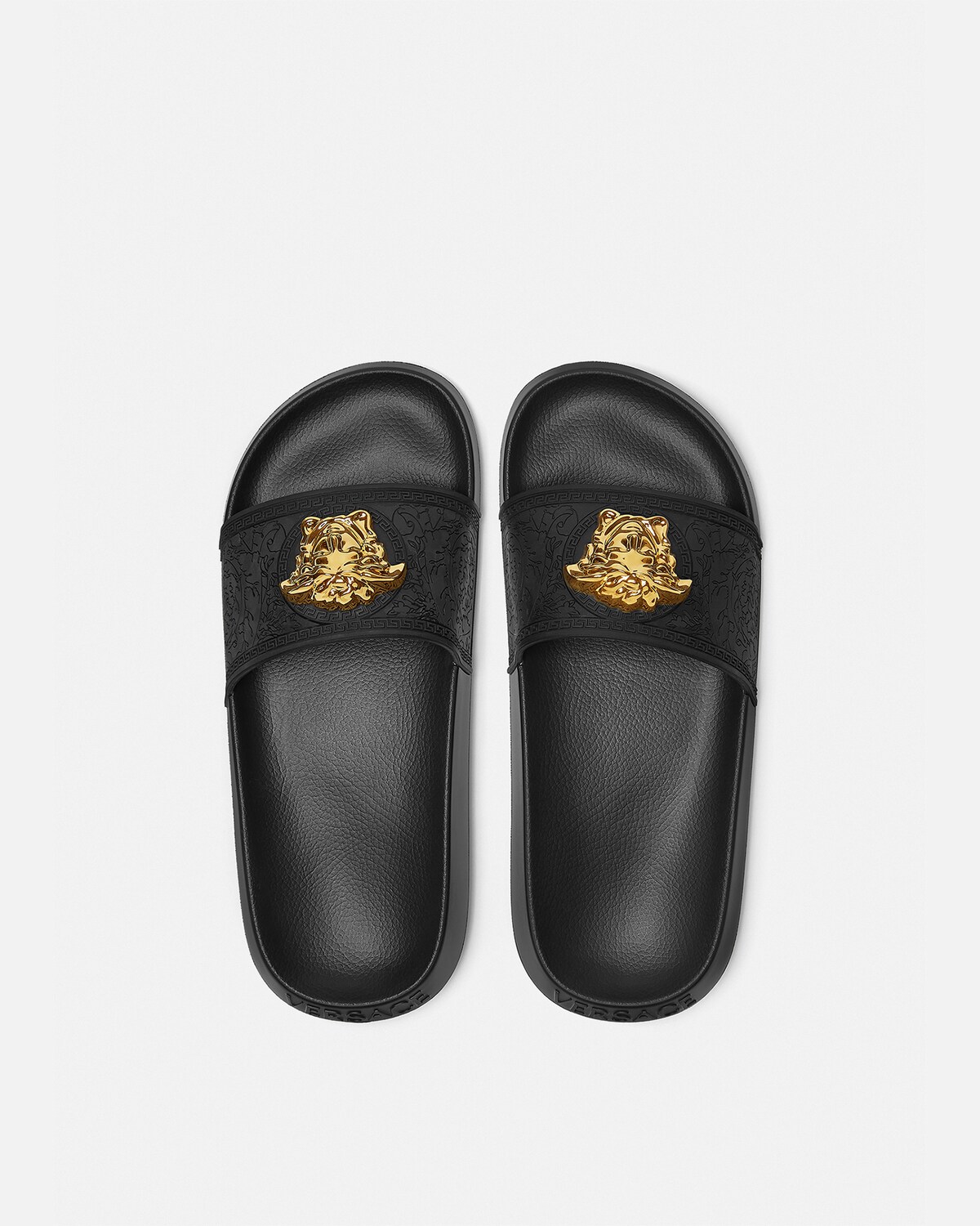 Versace Palazzo Rubber Sliders Black 3