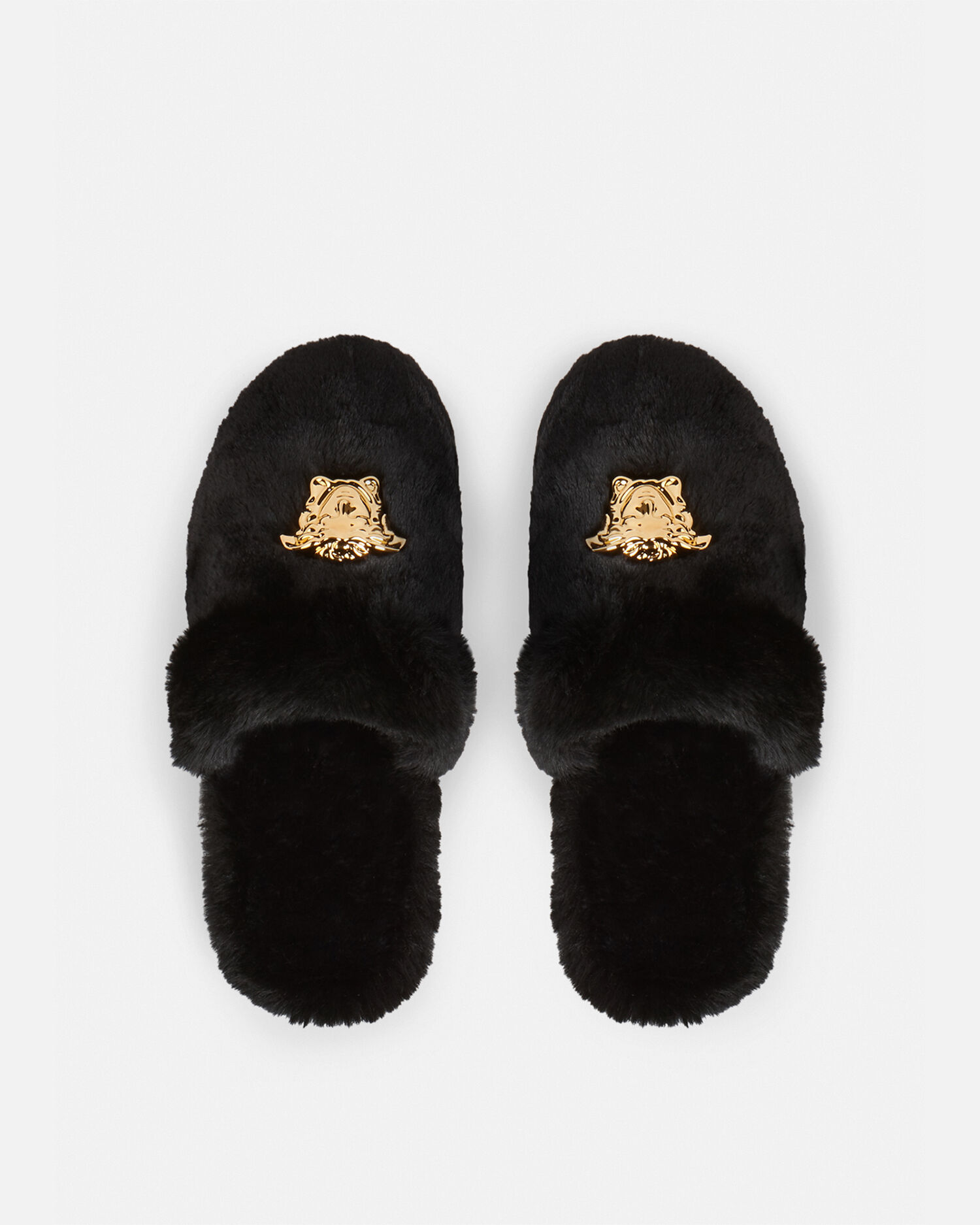 Versace on sale fur slippers