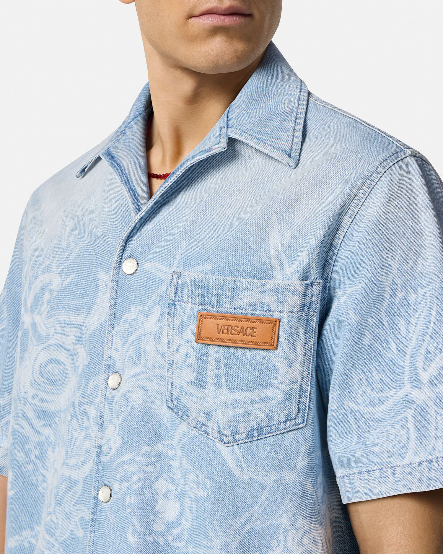 Versace denim shirt new arrivals