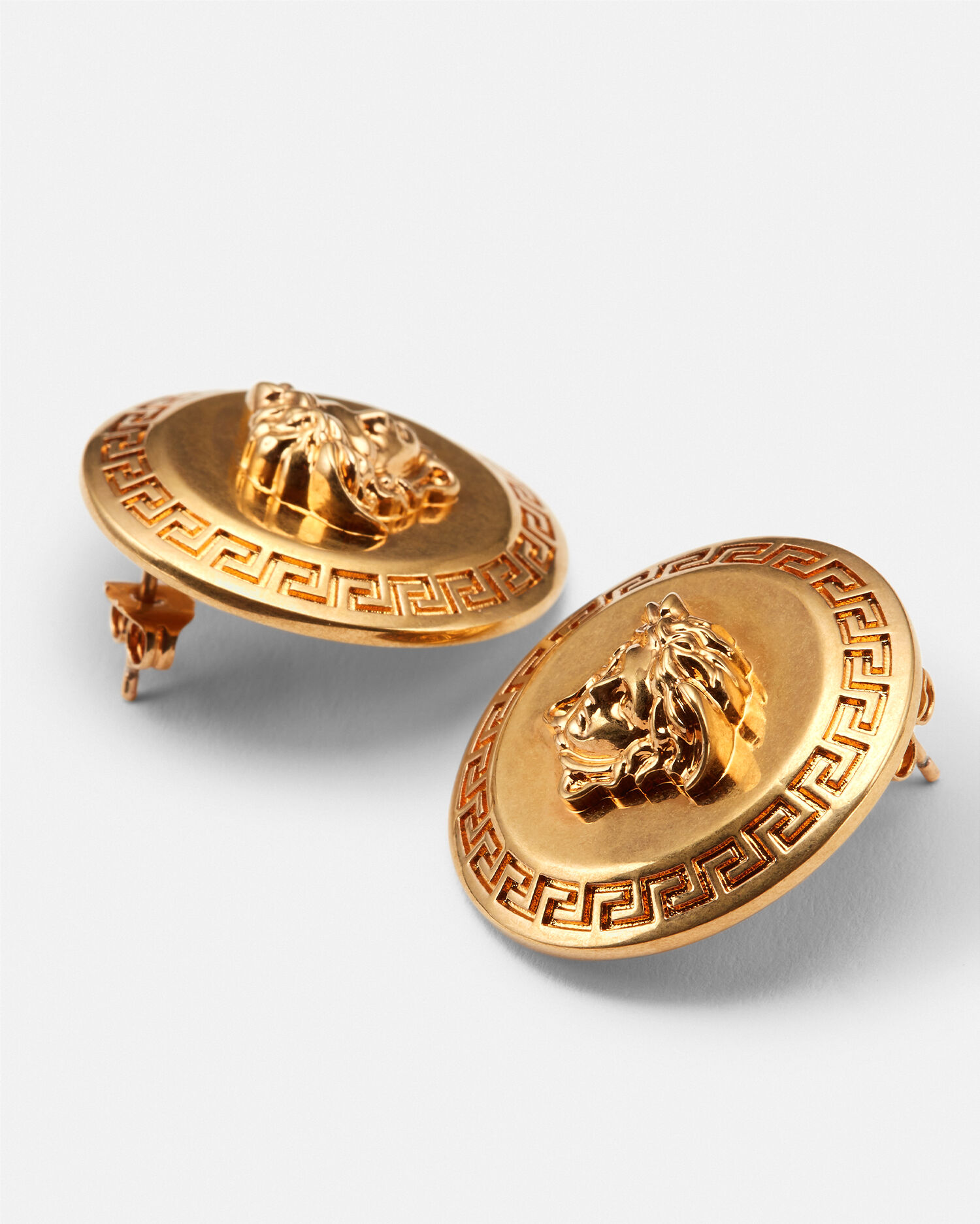Versace medusa cheap earrings gold