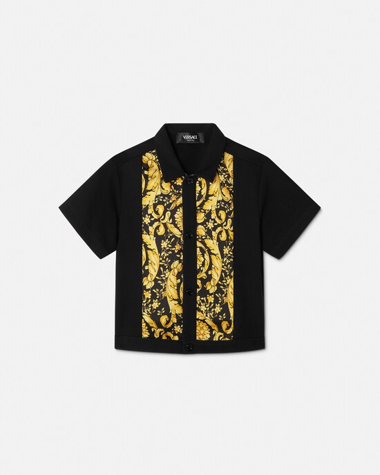 Kids Printed Milano-Stitch Shirt Black 1