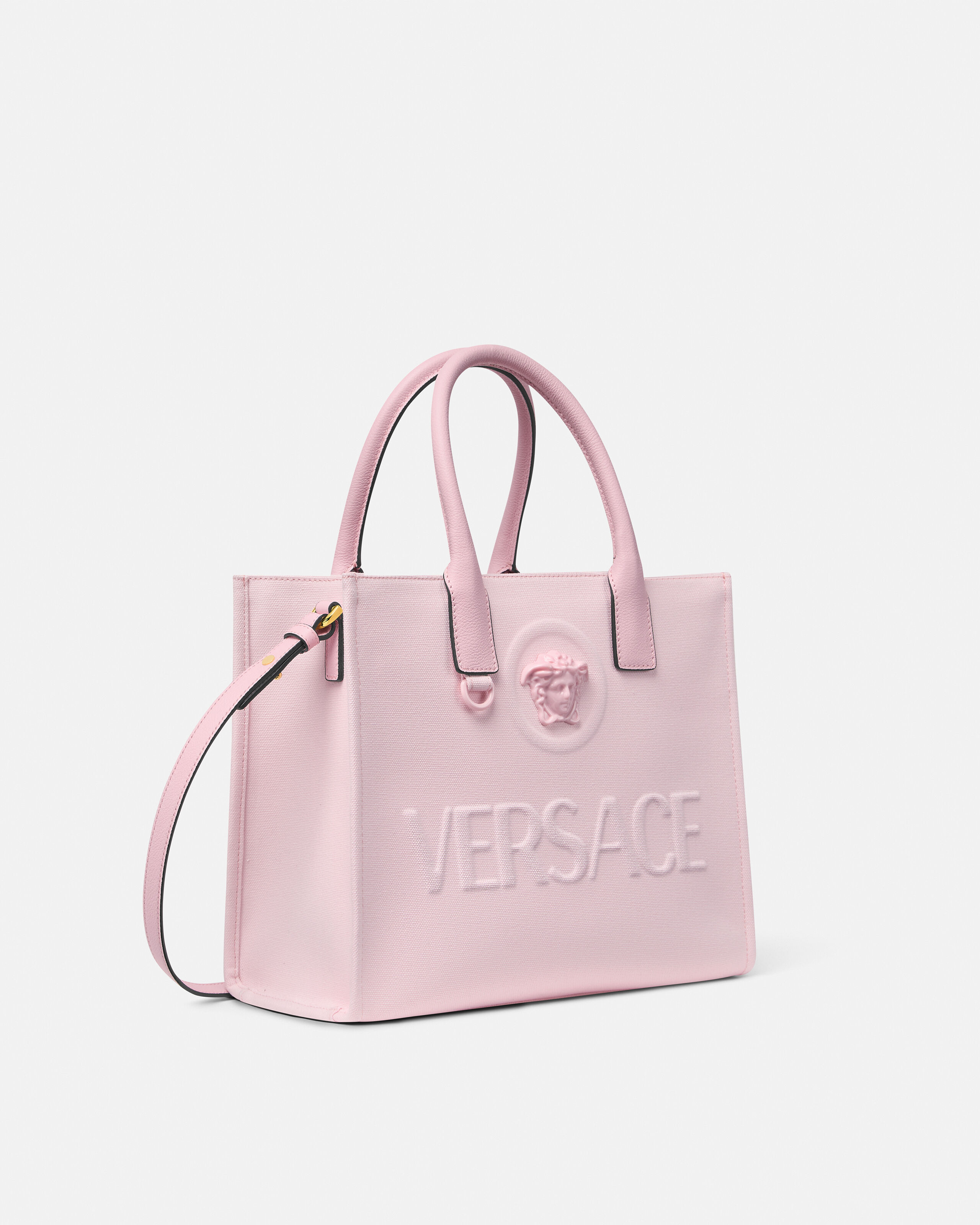 La Medusa Small Canvas Tote Pink | VERSACE US
