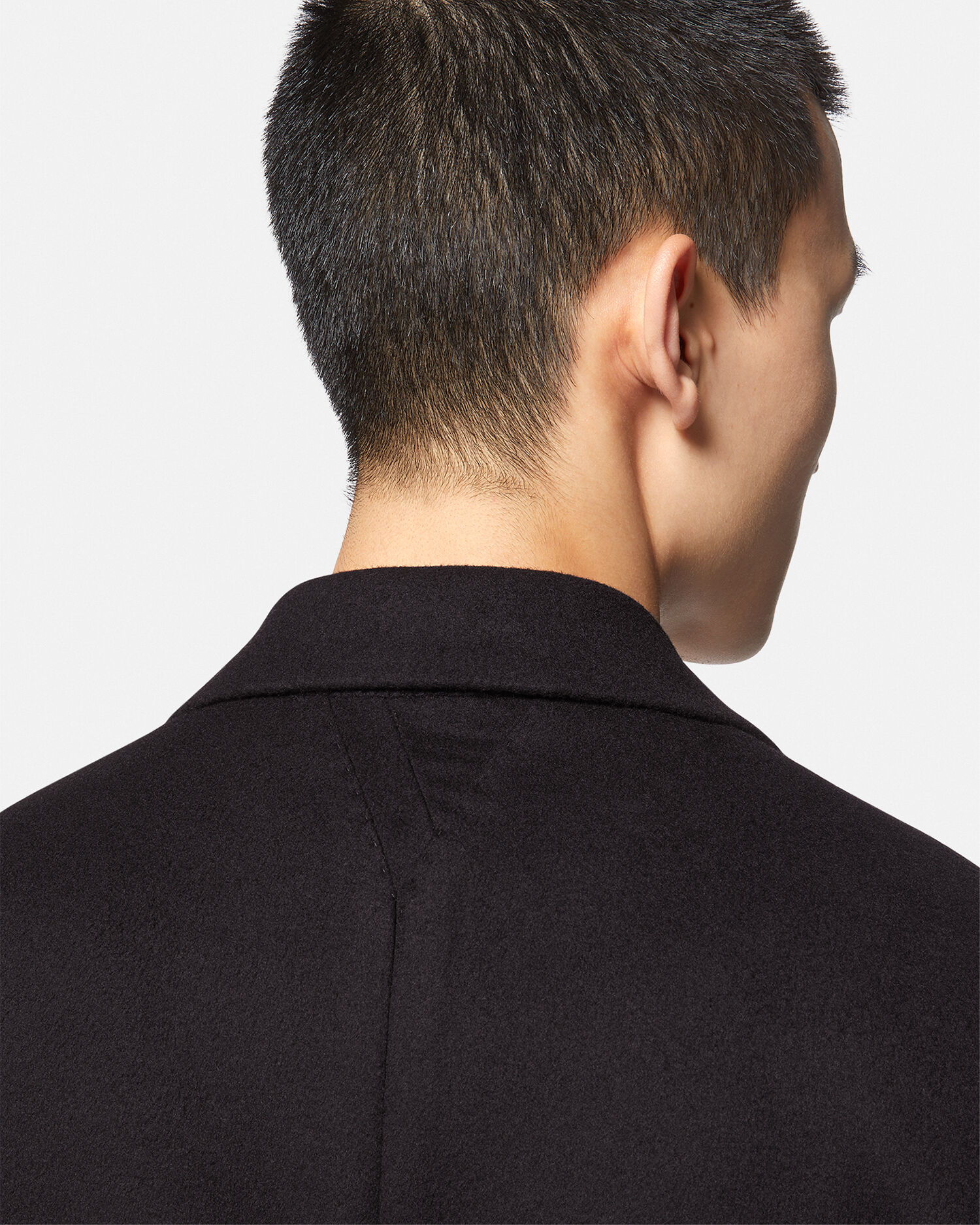 Versace coat black hotsell