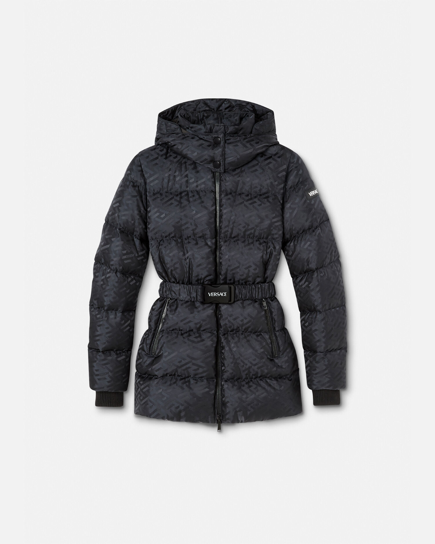 Versace puffer shop coat women's