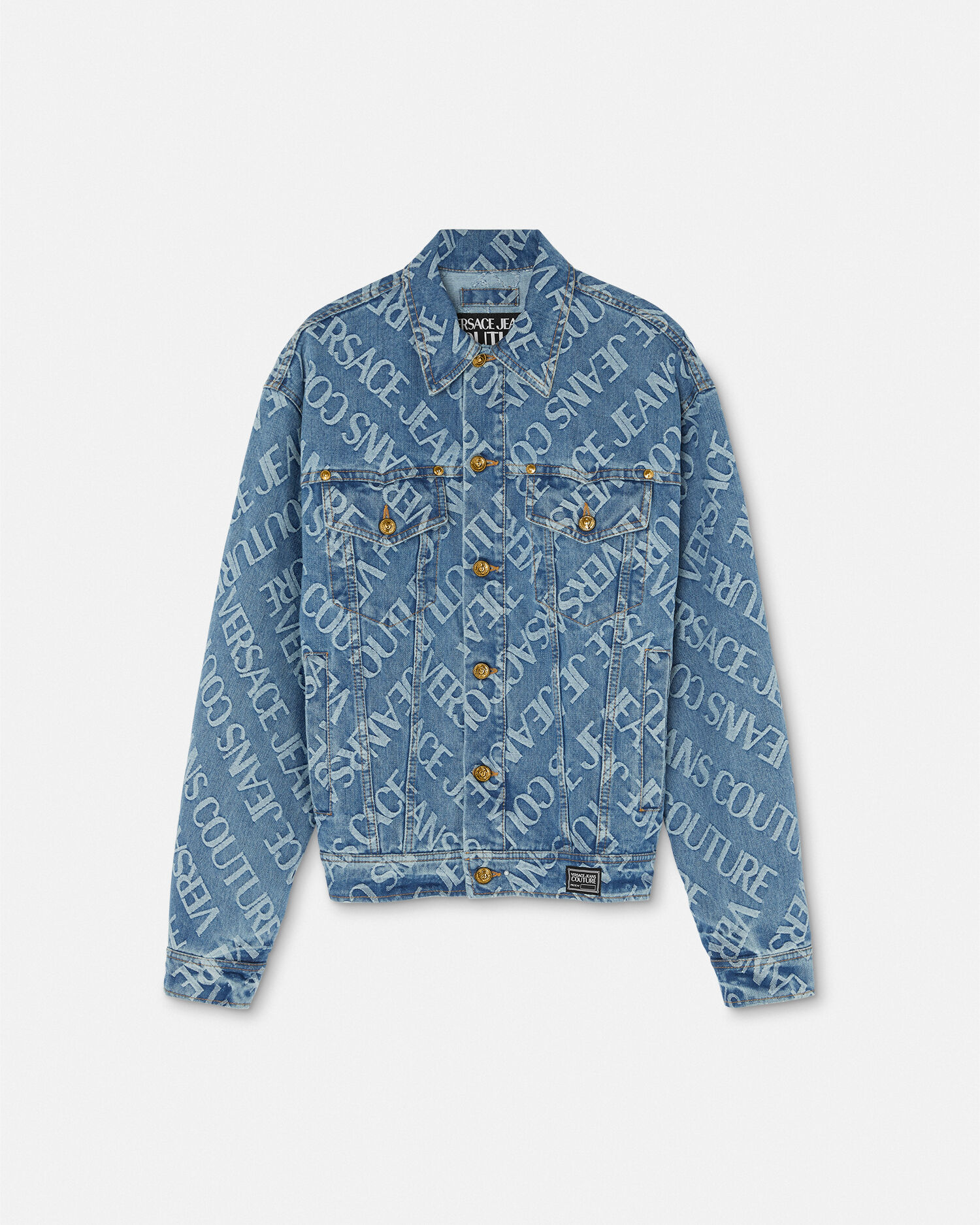 Versace Logo Jacquard Denim Jacket VERSACE