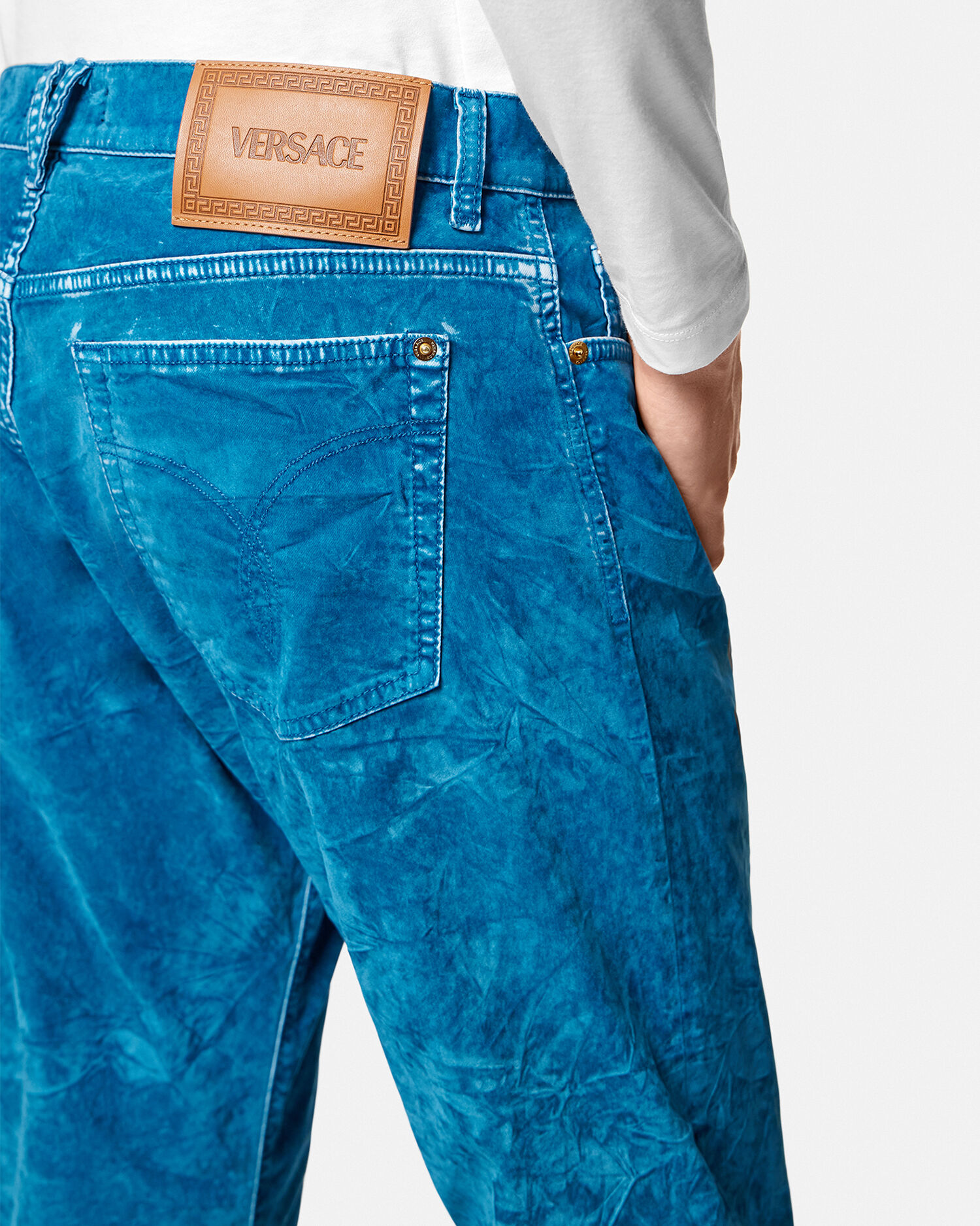 Jeans velvet sales