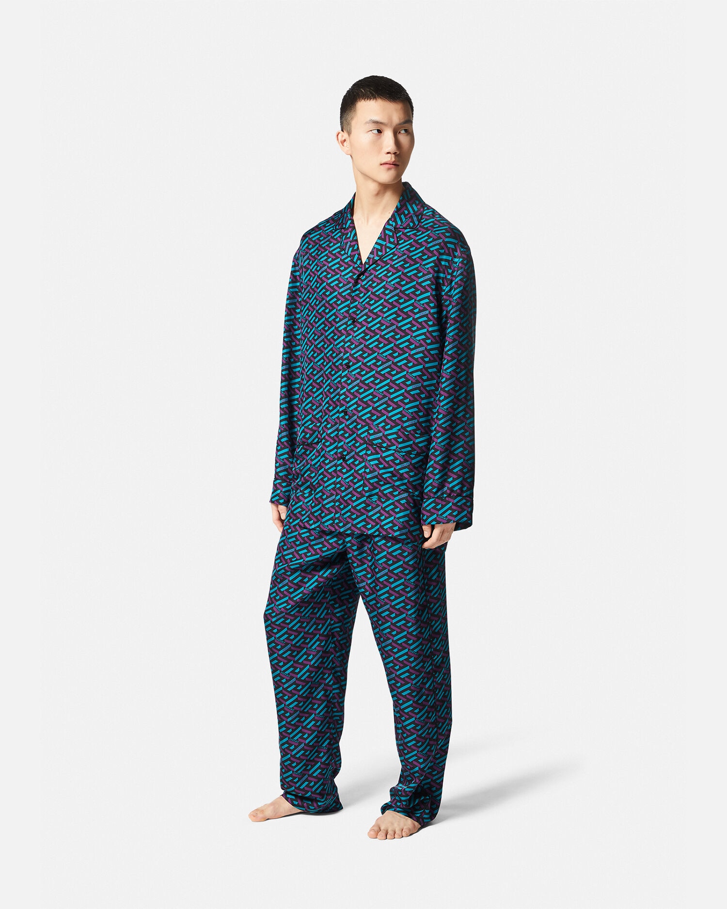 La Greca Silk Pyjama Bottoms